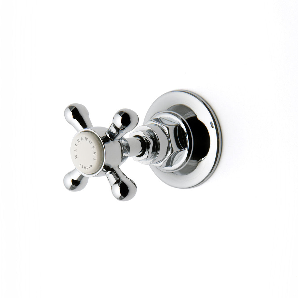 Waterworks Highgate Brass Volume Control Valve Trim - Durable Bathroom & Kitchen Faucet Accessory for Precise Water Flow Control