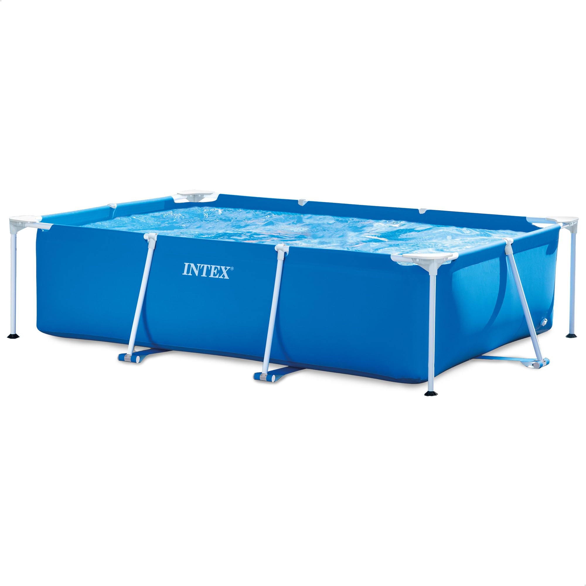 Intex 8.5ft x 26in Rectangular Frame Above Ground Swimming Pool for Kids & Adults - Outdoor Backyard Summer Water Fun for Ages 6+