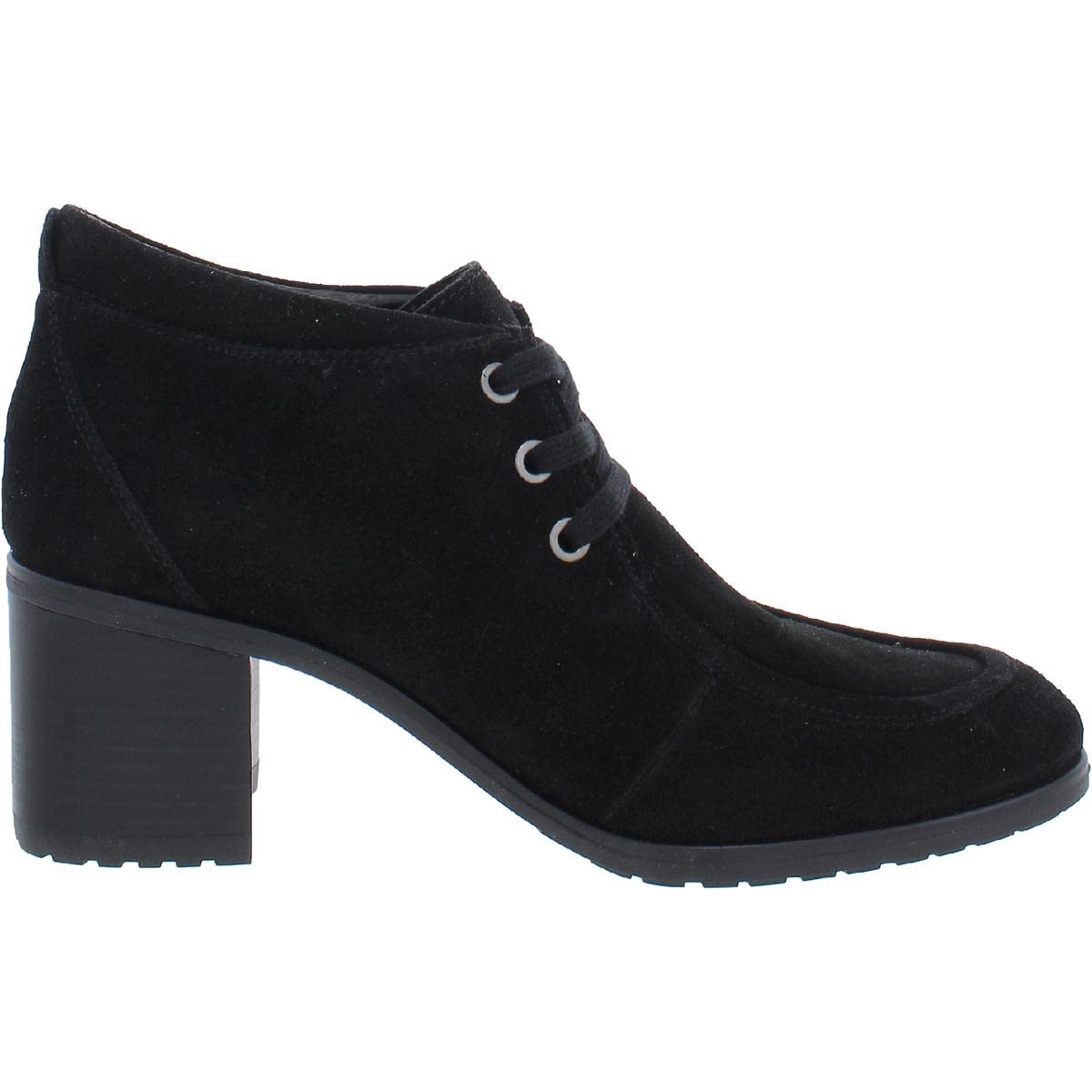 Naturalizer Women's Lesson Suede Lace-Up Ankle Boots - Black Size 9 Medium (B,M) | Comfortable Casual & Office Wear for Fall/Winter