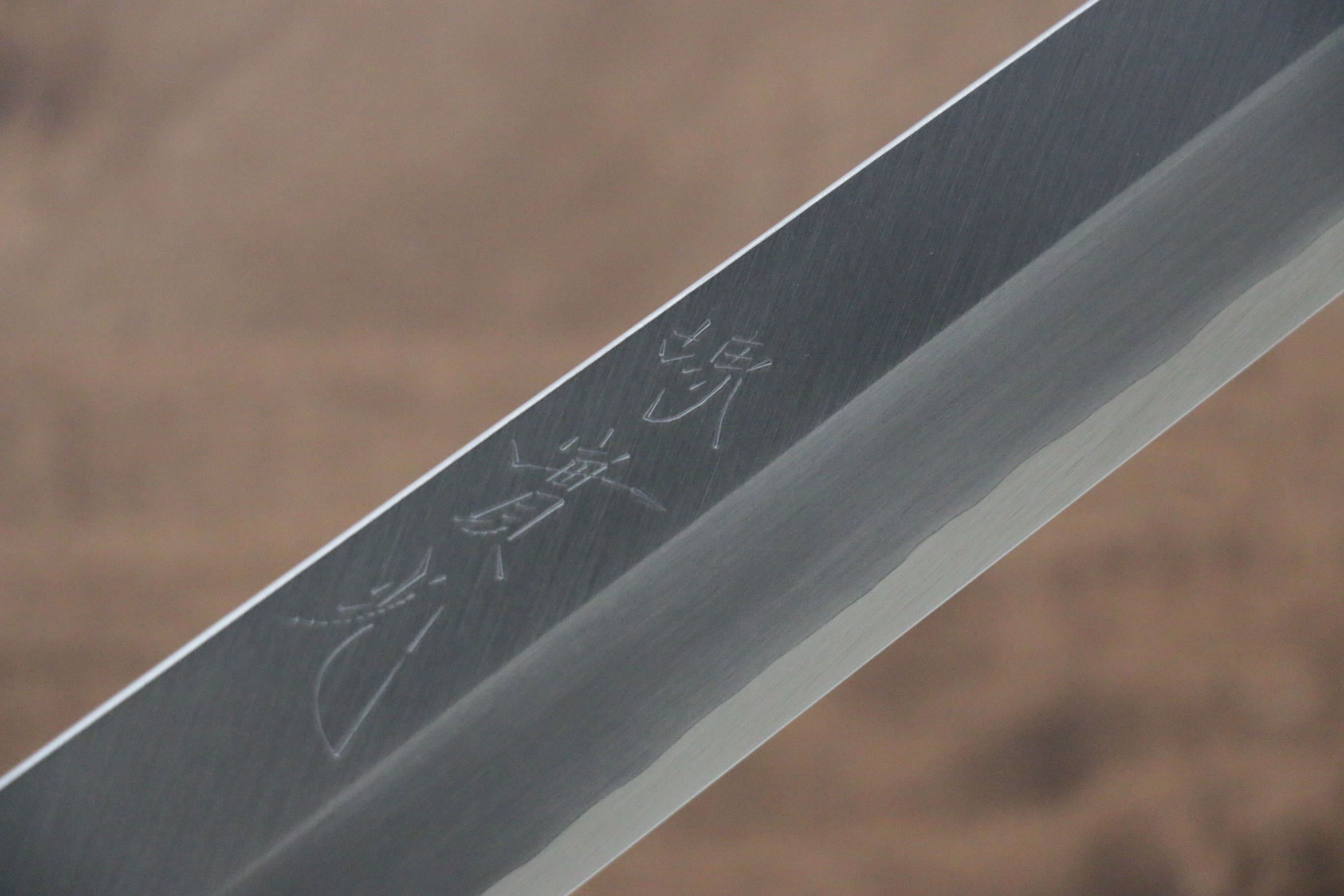Premium Jikko Silver Steel No.3 Kiritsuke Yanagiba Knife 330mm - Japanese Shitan Handle - Professional Sushi & Sashimi Chef's Knife for Precision Cutting
