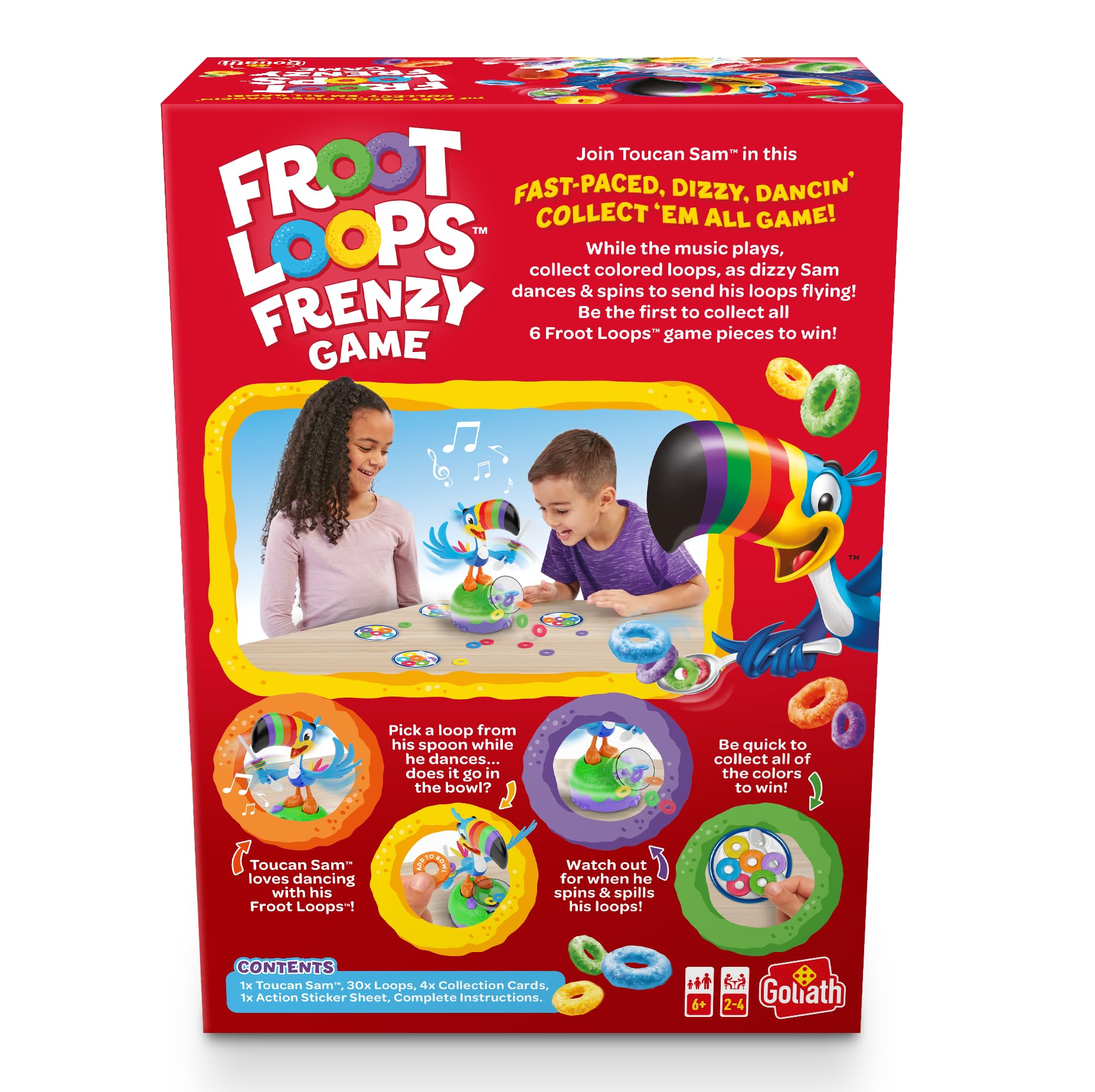 Goliath Froot Loop Frenzy - Fast-Paced Family Board Game for Kids Ages 6+ | Skill & Action Game with Dizzy Dancing Challenge | 2-4 Players | Perfect for Birthday Parties & Family Game Nights