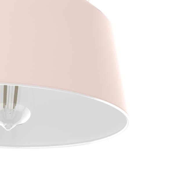 Hunter Cranbrook 1 Light Flush Mount Ceiling Light in Blushed Pink - Modern Bedroom, Hallway & Entryway Lighting Fixture