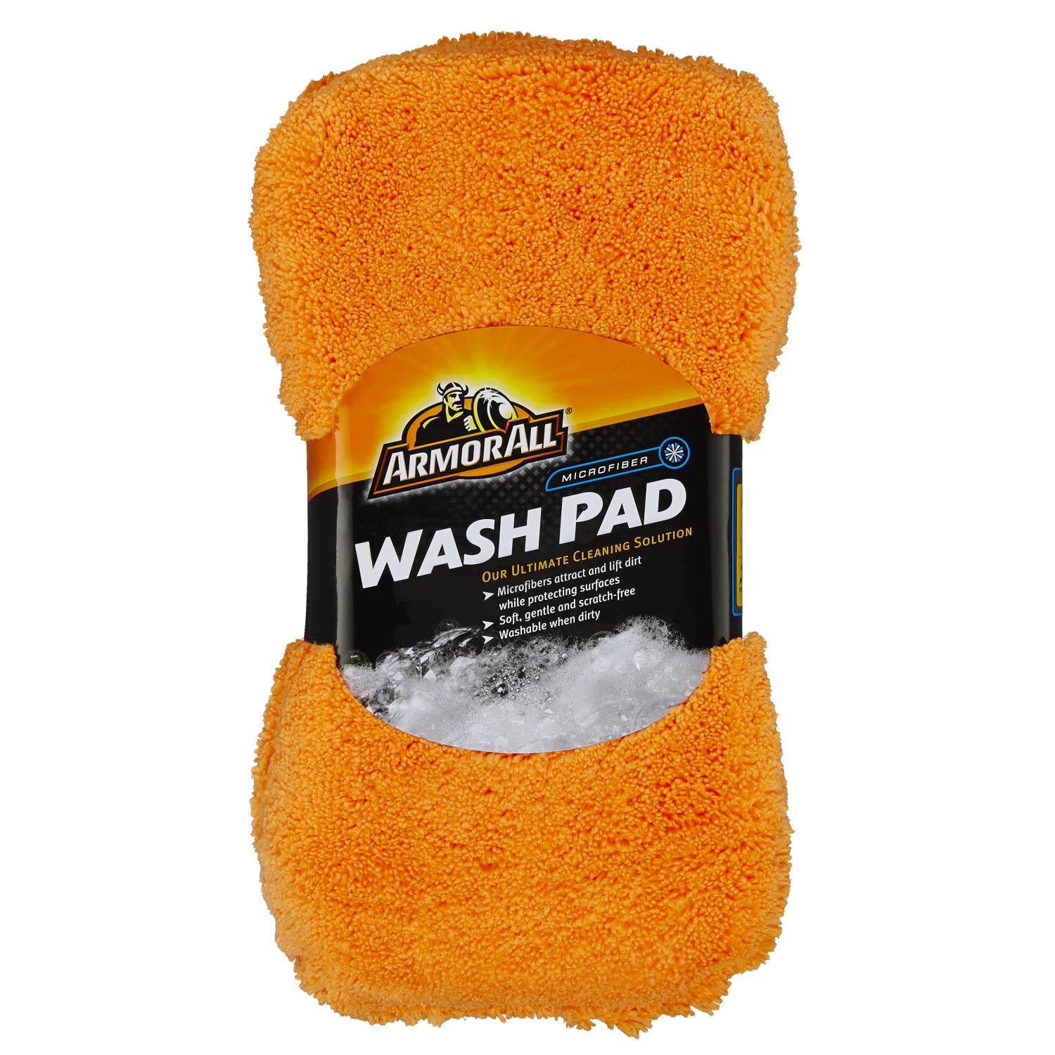 Armor All Microfiber Car Wash Pad - Premium Car Cleaning Mitt for Cars, Trucks & Motorcycles - Scratch-Free Wash for Paint Protection (Perfect for Hand Washing & Detailing)