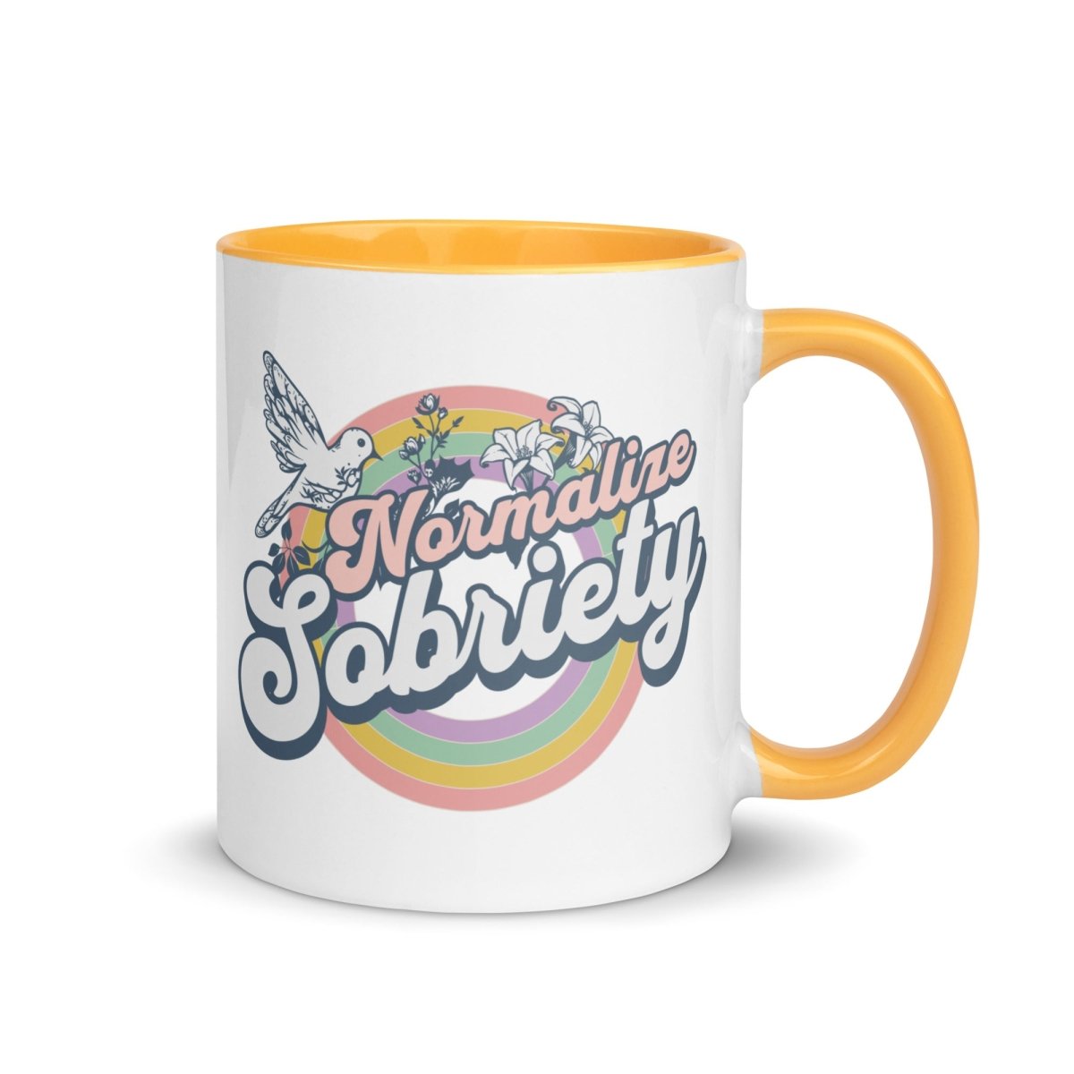 Normalize Sobriety Inspirational Coffee Mug - Motivational Ceramic Cup for Tea & Coffee - Perfect for Office, Home & Recovery Support Gifts