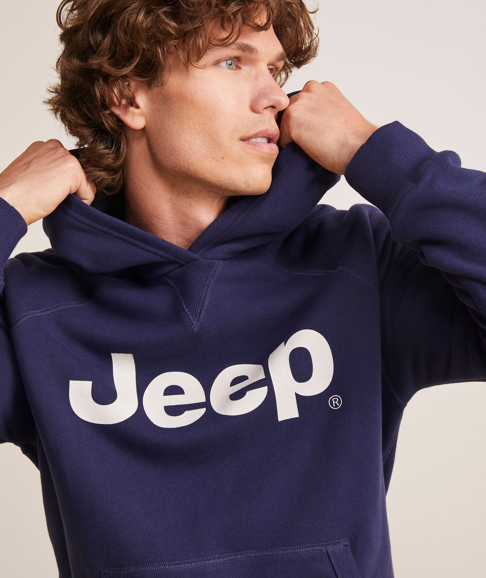 Jeep24 French Terry Hoodie for Men & Women - Soft Cotton Pullover Sweatshirt with Kangaroo Pocket | Casual Wear, Outdoor Activities, Gym & Lounge