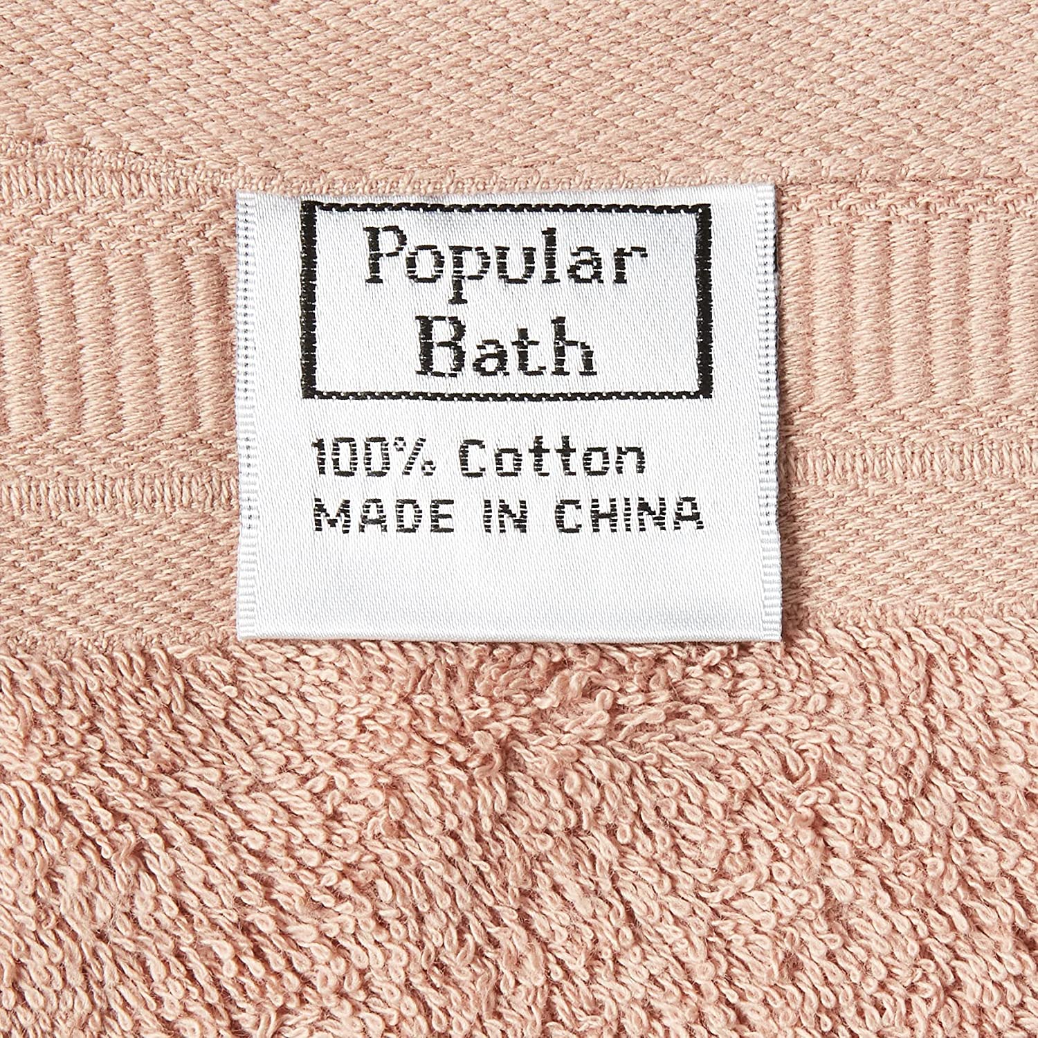 Luxury Modern Bath Towel Set - 3 Piece Soft & Plush Bath, Hand & Wash Towels - Highly Absorbent Contemporary Decor for Spa, Guest Bathroom & Master Suite - Blush Pink Bling Towel Collection
