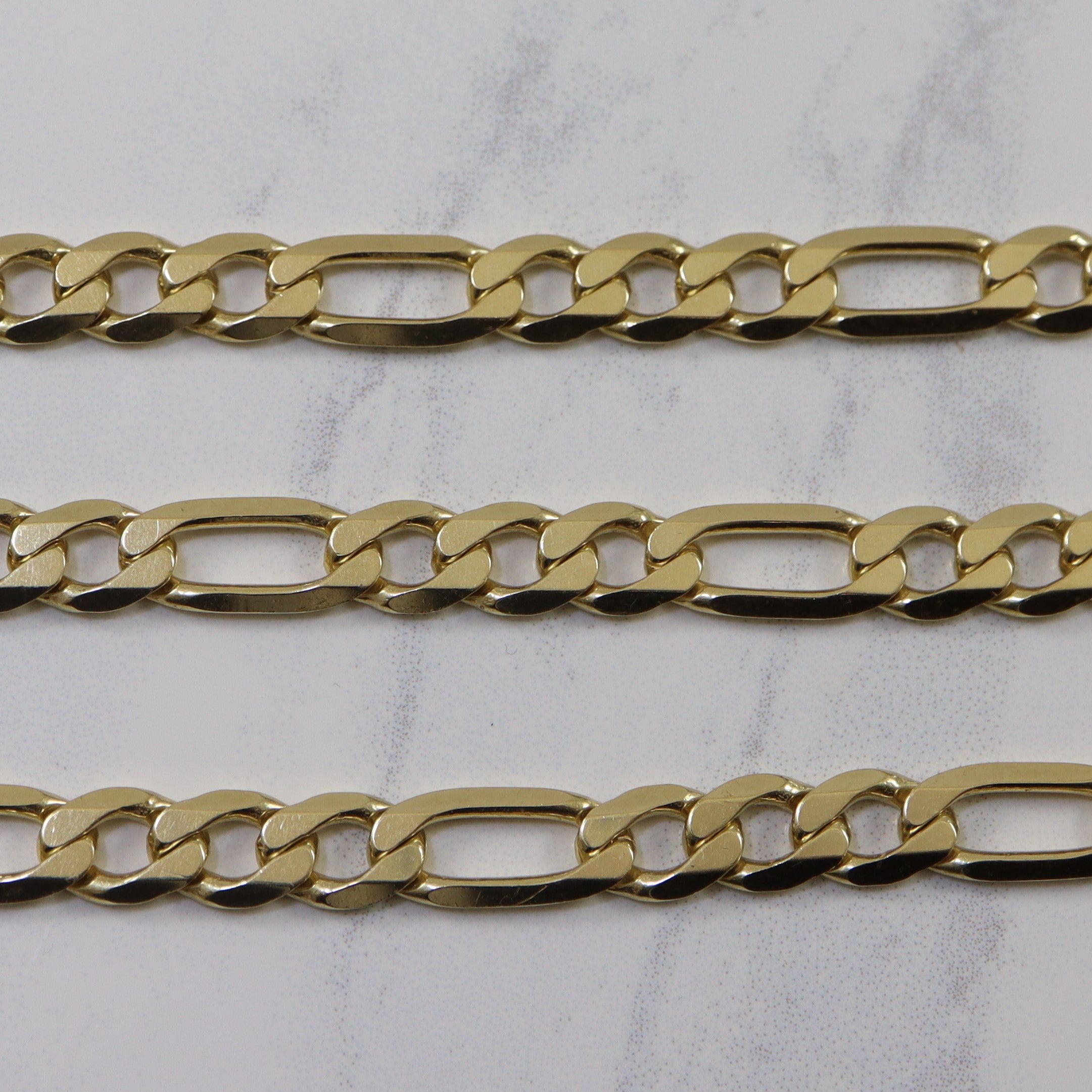 10K Yellow Gold Figaro Chain Necklace for Men - 20 Inch Solid Gold Cuban Link Chain - Perfect for Gifts, Everyday Wear & Special Occasions