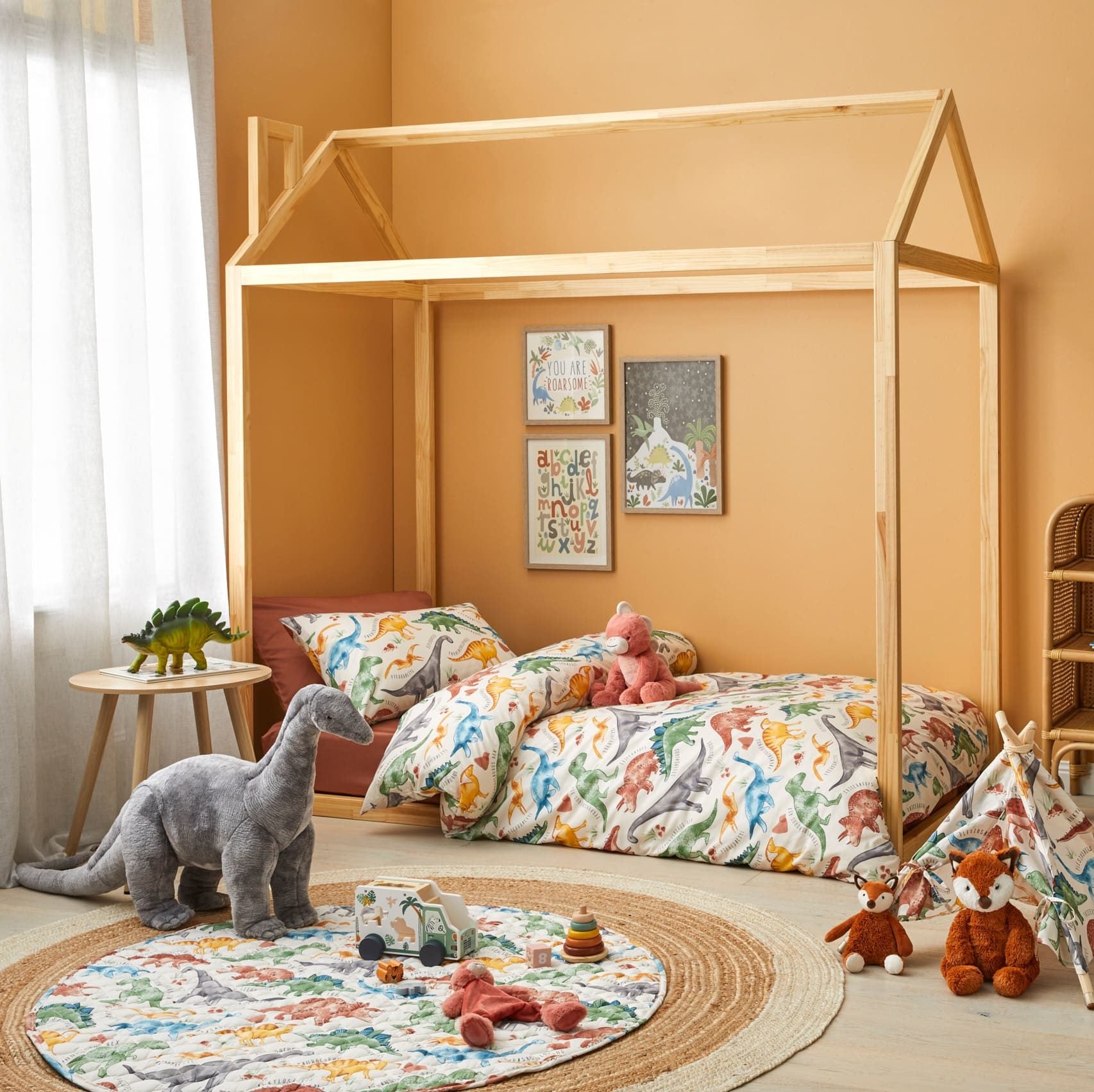 Jiggle & Giggle Large Standing Brontosaurus Dinosaur Toy - Realistic Dino Figure for Kids Room Decor, Birthday Gifts & Jurassic Themed Party Supplies