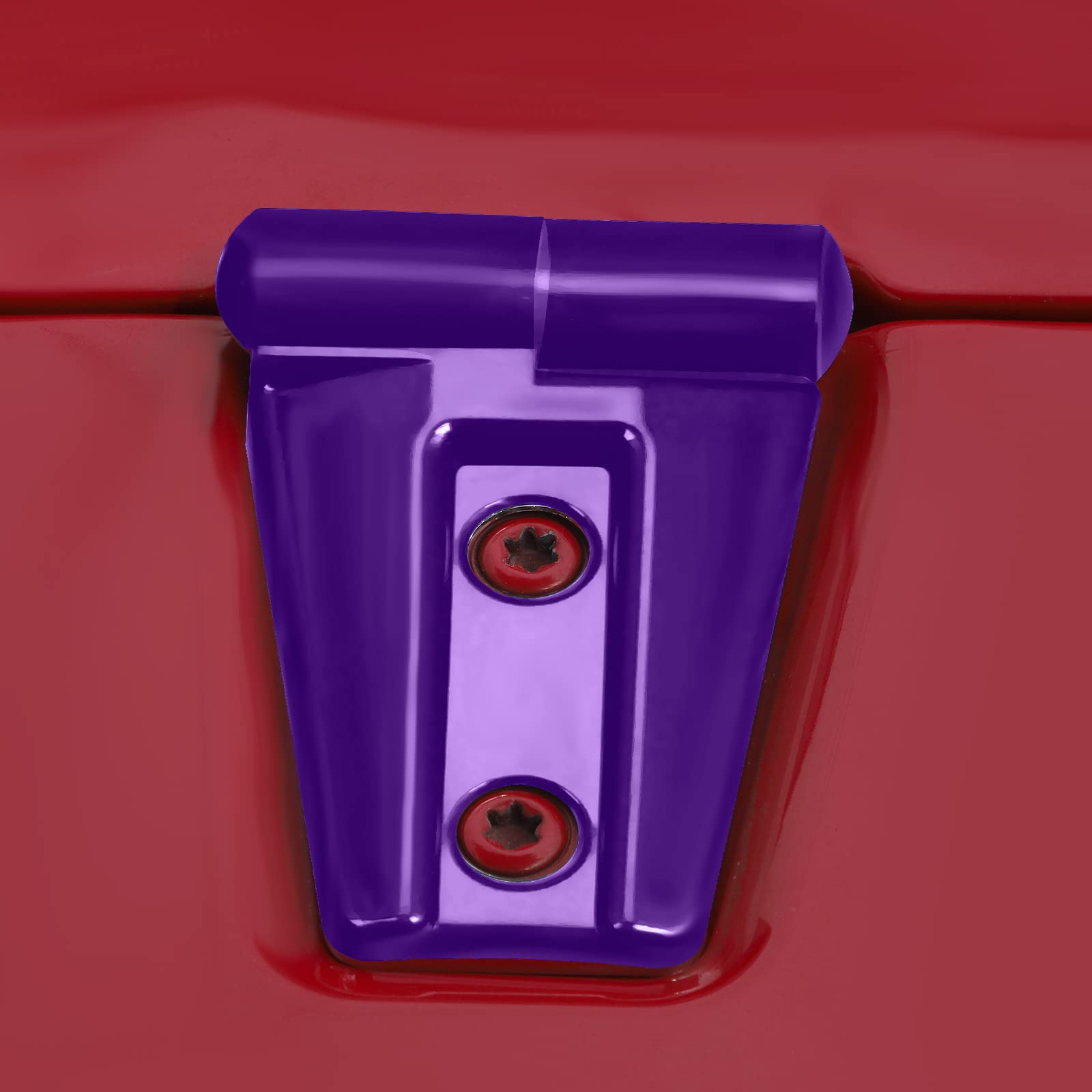 2PCS Purple Hood Hinge Cover Trim Accessories Compatible with Jeep Wrangler JK JKU & Unlimited 2007-2018 - Durable Protection & Custom Style Upgrade for Off-Road Adventures