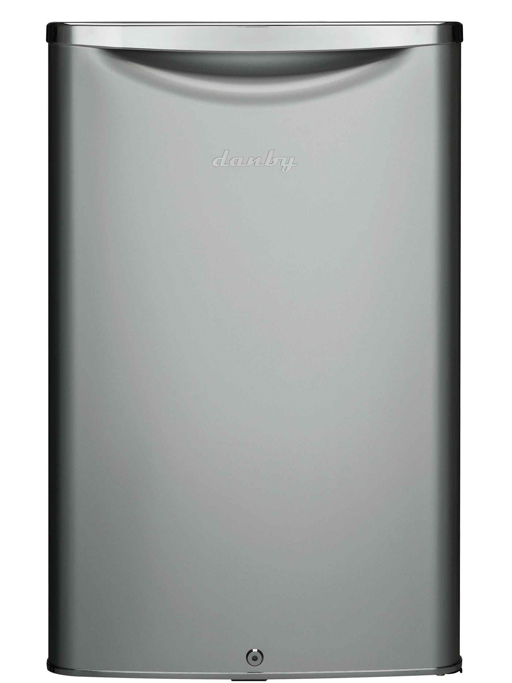 Danby DAR044A6DDB 4.4 cu. ft. Compact Refrigerator - Energy Efficient Mini Fridge for Dorm, Office, Bedroom & Kitchen - Stainless Steel Finish, Space Saving Design - Perfect for Small Spaces & Home Use