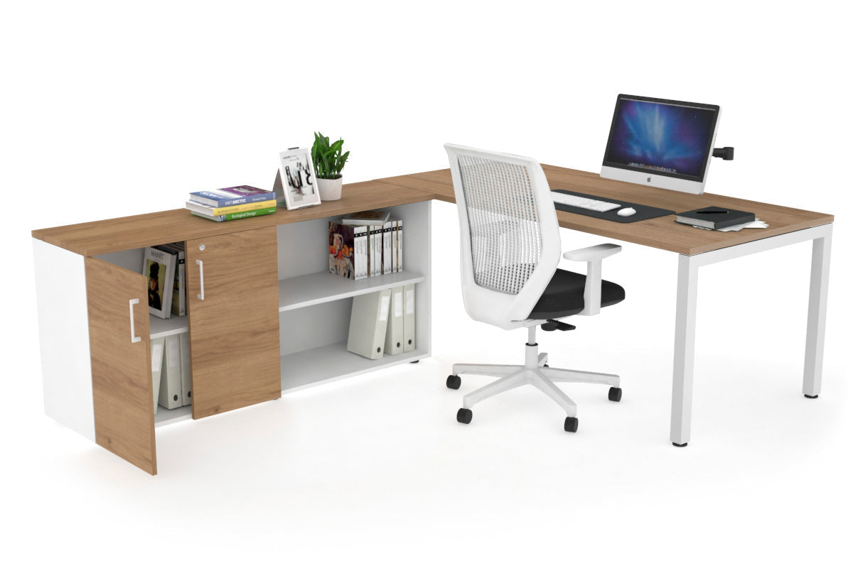 Quadro Square Executive White Frame Office Chair [1600L x 700W] - Premium Ergonomic Seating for Home Office & Conference Rooms