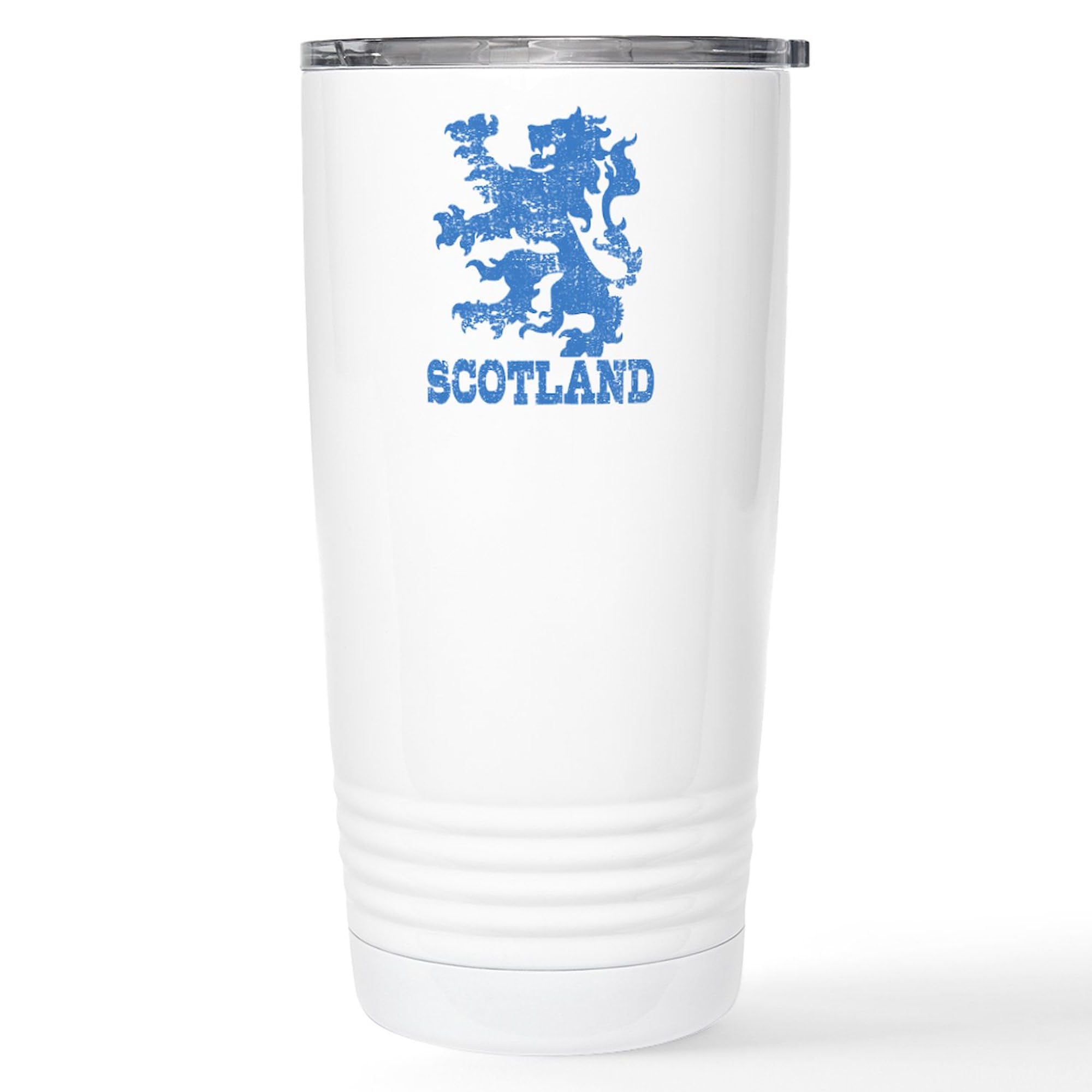 Scotland Stainless Steel Travel Mug 20 oz - Insulated Coffee Tumbler with Lid - Keeps Drinks Hot/Cold for Hours - Perfect for Commuting, Camping & Office Use