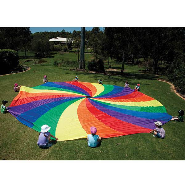 HART Swirl Parachutes - Colorful Play Parachute for Kids Outdoor Games, Gym Class Activities, and Team Building Exercises