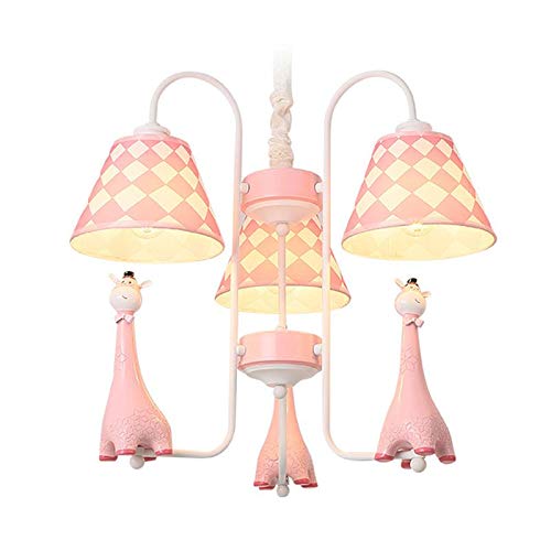 Creative Fabric Pendant Lights for Kids - Pink Children's Bedroom Chandelier, Nursery Ceiling Lamp for Boys & Girls - Perfect for Bedrooms, Playrooms, and Kids' Room Decor