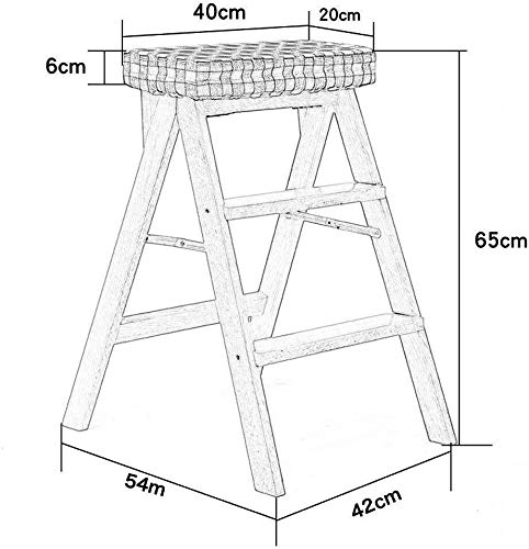Foldable Wooden Step Stool for Kitchen, Office & Home - Safe & Sturdy Climbing Stool with Non-Slip Steps - Perfect for Reaching High Shelves, Storage & Household Chores