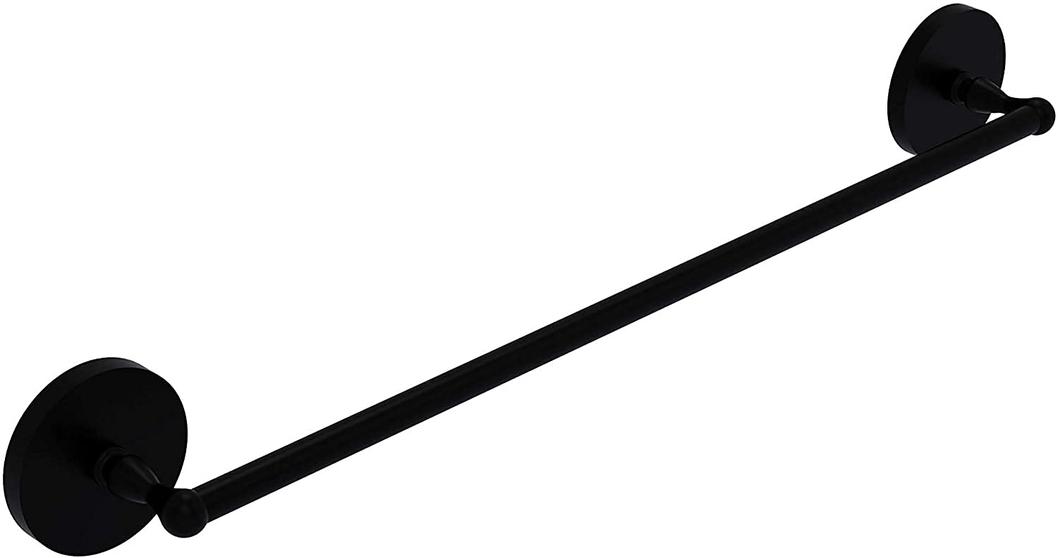 Allied Brass 1031/18 Skyline Collection 18 Inch Matte Black Towel Bar - Bathroom Wall Mounted Towel Rack for Modern Home Decor