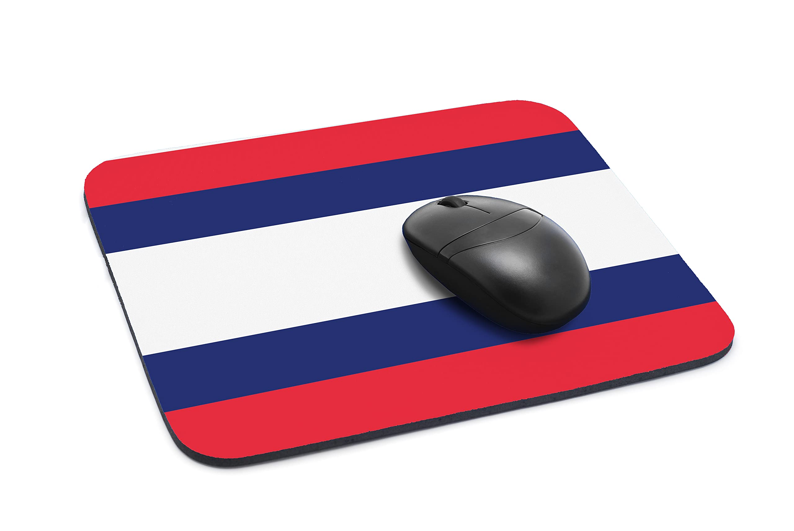 Thailand Flag Mouse Pad - Non-Slip Rubber Base, Comfortable Wrist Support for Office & Gaming - Perfect for Home, Work, and Patriotism Display