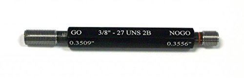 3/8-27 UNS Class 2B Taperlock Thread Plug Gauge Set - Precision Measuring Tool for Pipe Fittings, Automotive & Industrial Applications