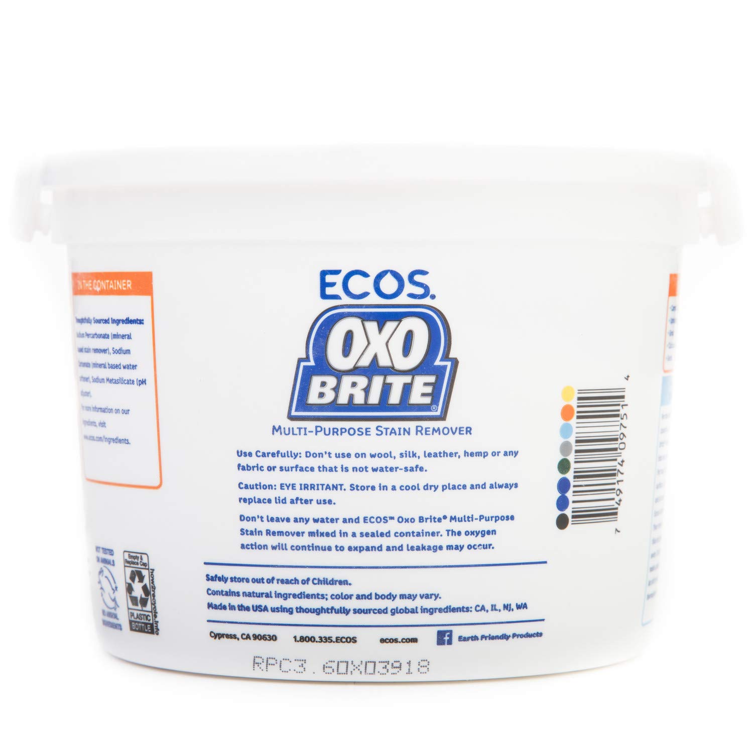 Eco-Friendly Laundry Detergent OXO Brite Powder - 3.6 LB (1.63 kg) | Plant-Based, Hypoallergenic & Biodegradable | Perfect for Sensitive Skin & Sustainable Cleaning