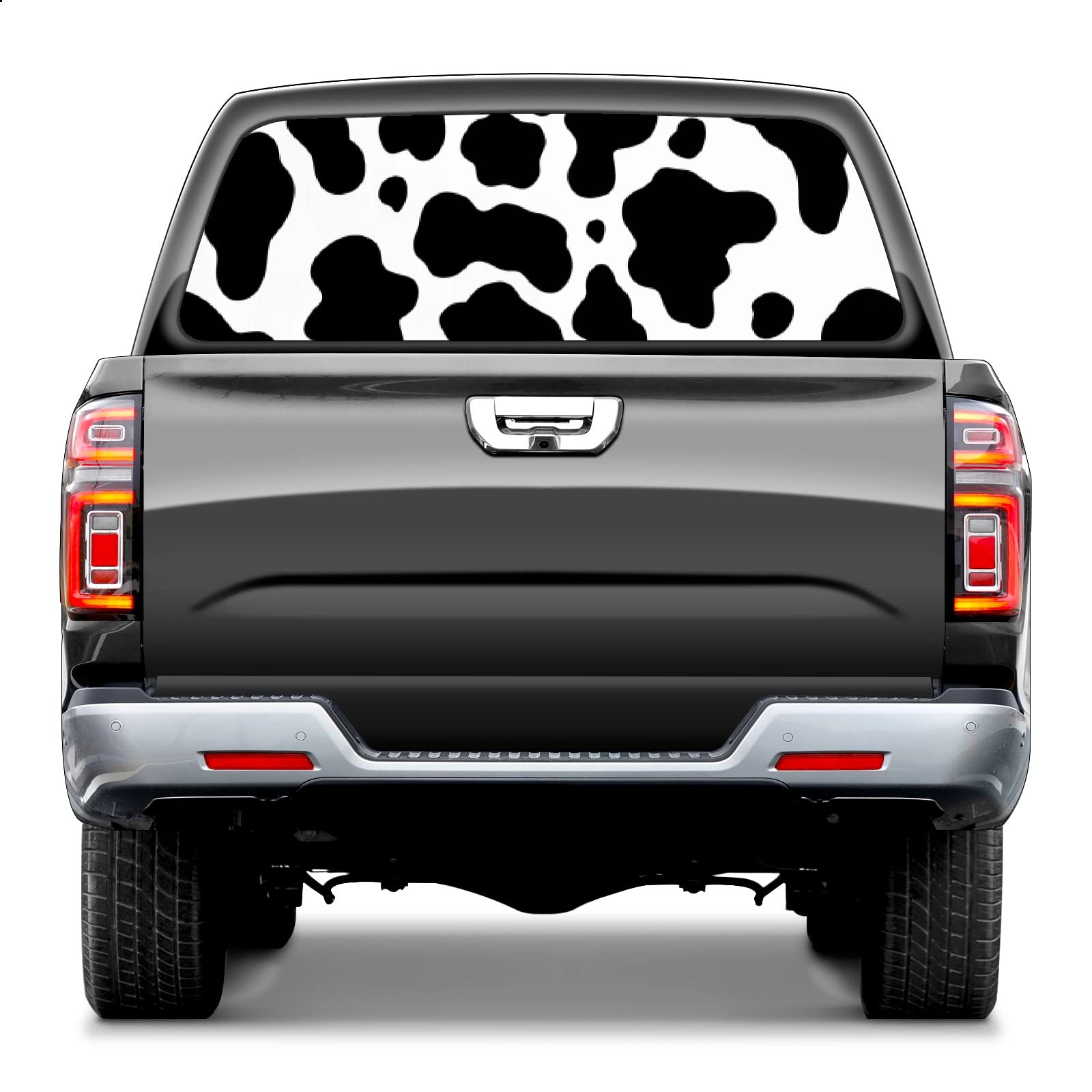 Black and White Cow Print Rear Window Decal - 66