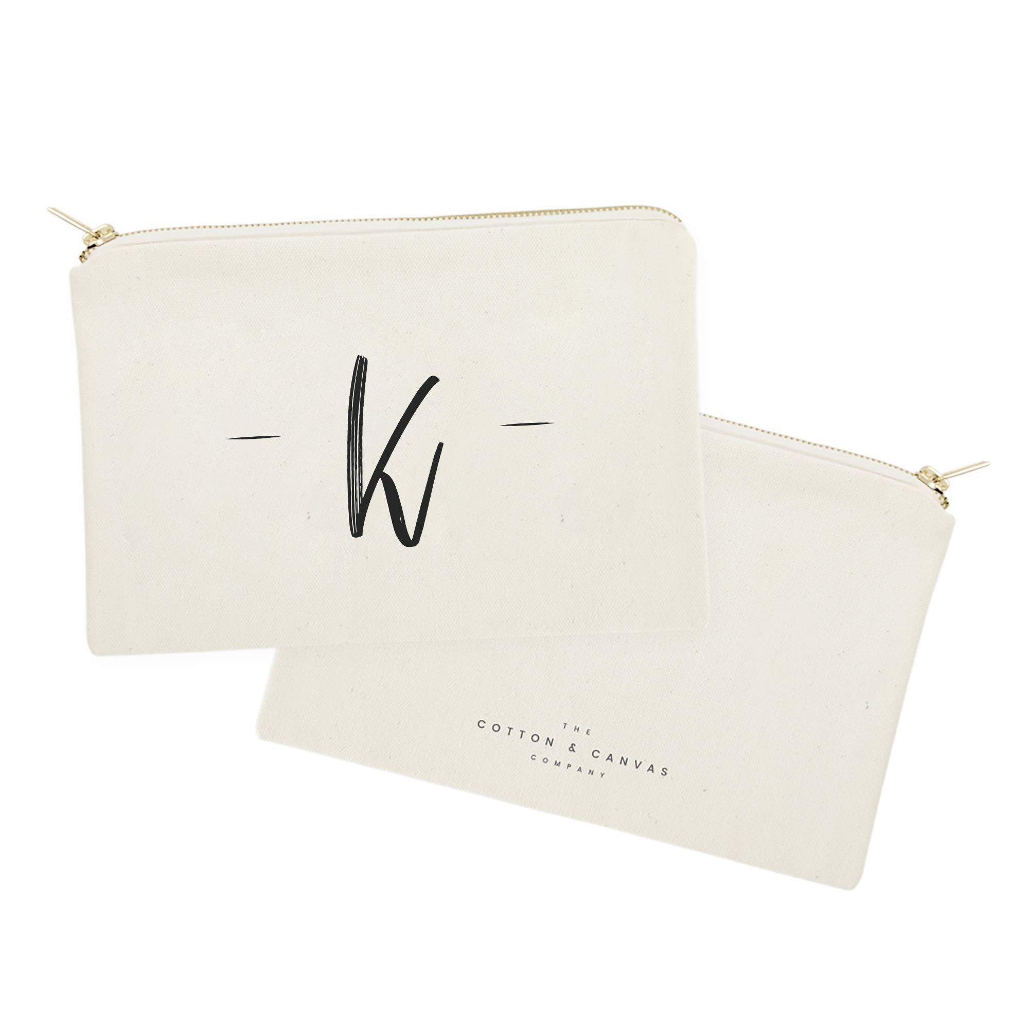 Personalized Monogrammed Cotton & Canvas Cosmetic Bag - Travel Makeup Pouch for Women | Custom Initials | Perfect for Travel, Gym & Everyday Use