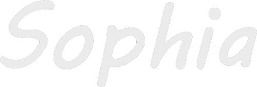 Sophia Vinyl Decal - 5 Inch Car Sticker for Windows, Laptops, Tablets - Premium 2.5mil Outdoor Vinyl - White - Perfect for Personalizing Vehicles, Tech Devices & Home Decor