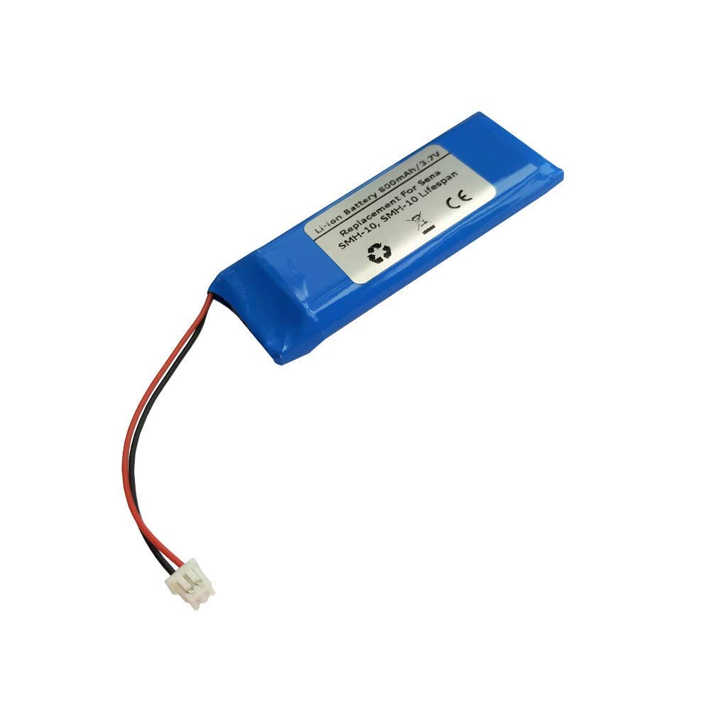 3.7V 800mAh Replacement Battery for Sena SMH-10 & SMH-10R Motorcycle Bluetooth Headset - Compatible with Helmet Intercom Systems (Model: 1ICP52/248P) - Long-Lasting Power for Extended Rides & Group Communication