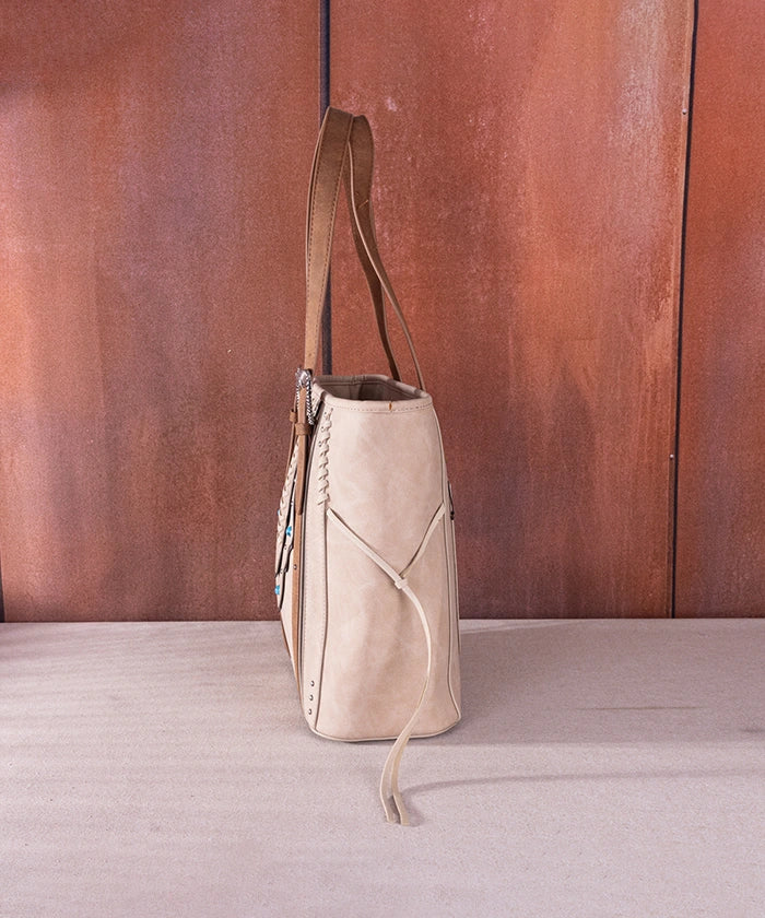 Montana West Whip Stitch Concealed Carry Tote Bag for Women - Stylish & Spacious CCW Purse with Hidden Gun Pocket - Perfect for Everyday Carry, Travel & Self Defense