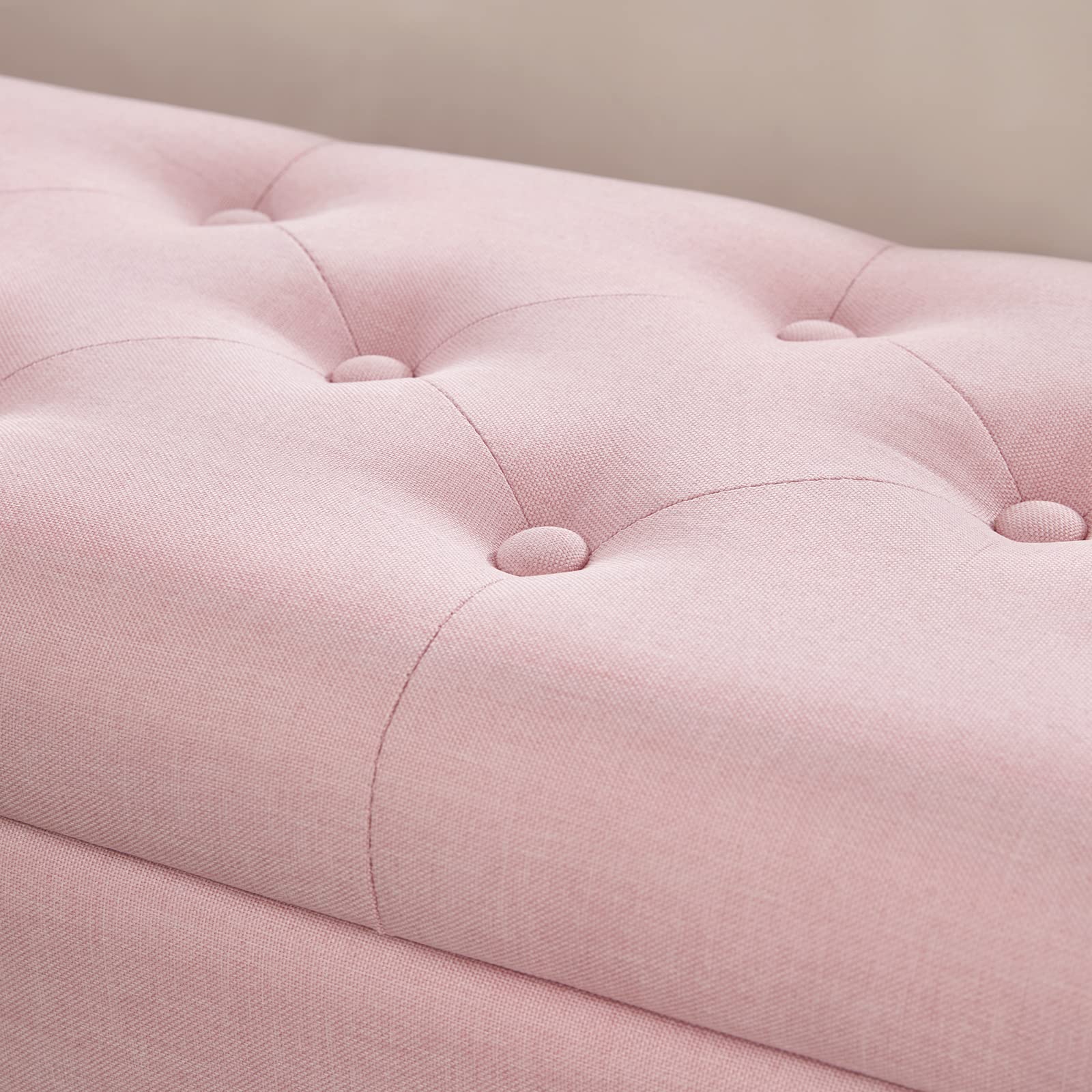 Modern Upholstered Storage Bench with Wooden Legs - 40