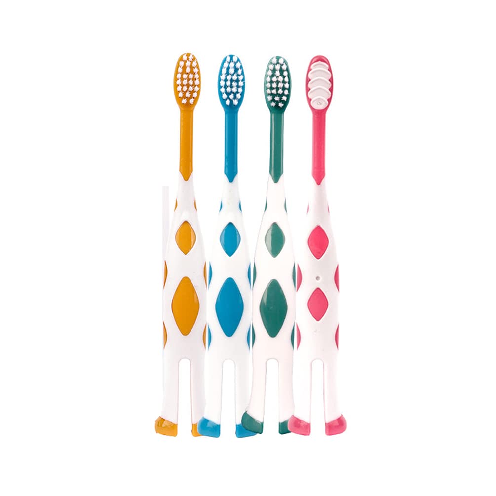 Soft Bristle Kids Toothbrushes 4-Pack for Boys & Girls Ages 2-5 | Gentle Manual Toothbrushes for Toddlers 3-5 Years | Perfect for Daily Brushing, Travel & School