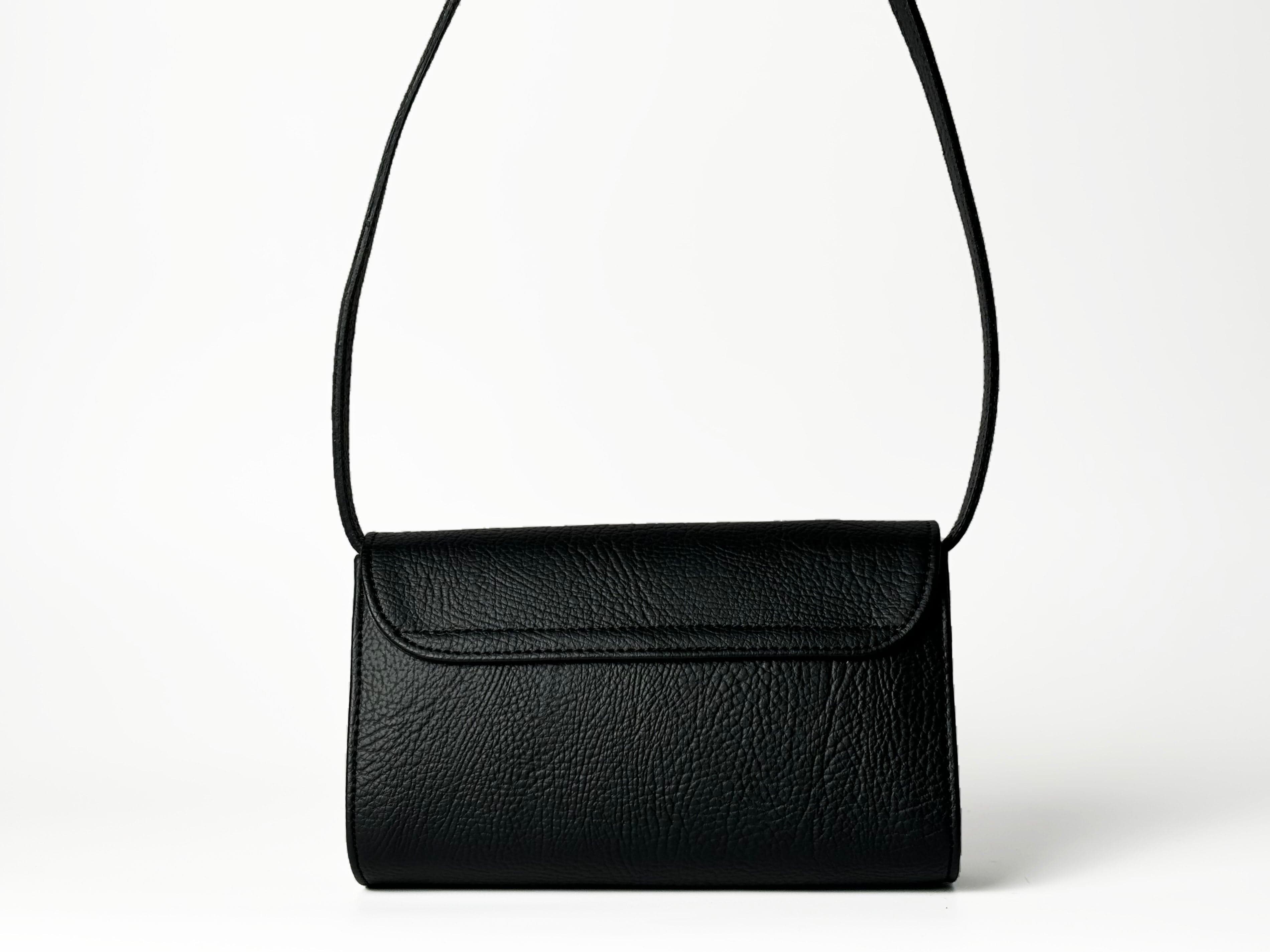Marlee Apple Leather Vegan Crossbody Bag for Women | Black | Eco-Friendly Purse for Everyday Use, Work & Travel