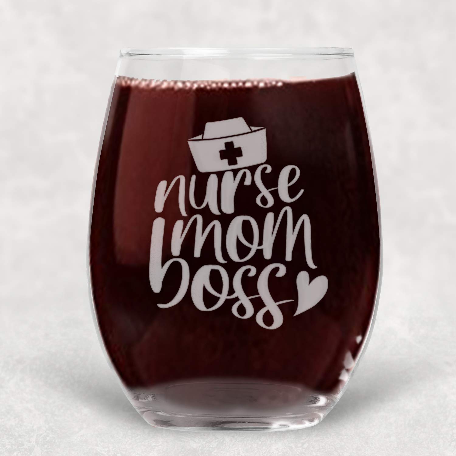 Funny Wine Glass for Women - 21 oz Nurse Mom Boss Gift Idea - Perfect for Best Friend Birthday, Bridal Shower & Office Party Gifts