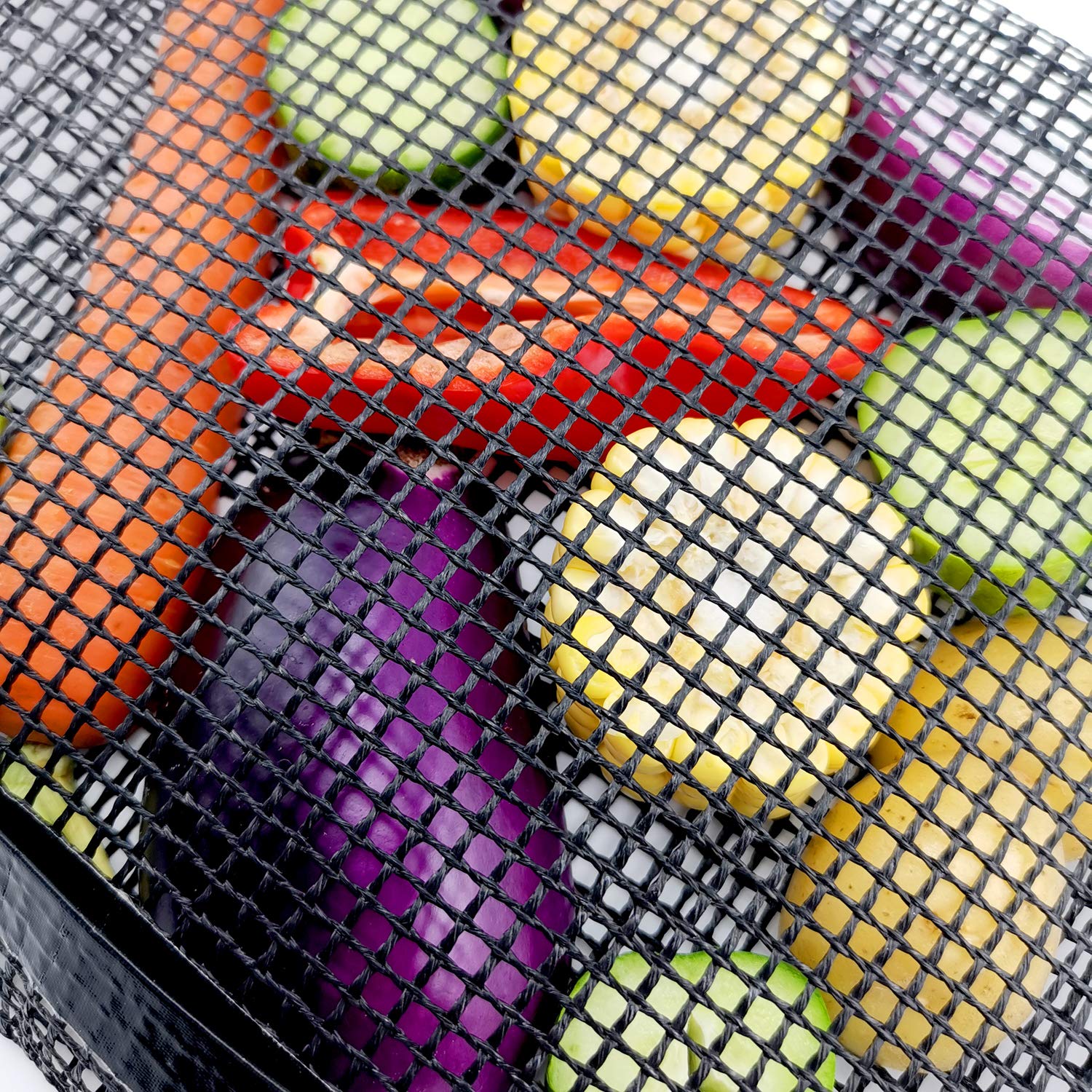GUCUJI BBQ Mesh Grill Bags - Heat Resistant & Non Stick Reusable Grilling Bags (2 Pack) - Easy to Clean for Charcoal, Gas, Electric Grills & Smokers - Perfect for Backyard Cookouts, Camping & Outdoor Barbecues
