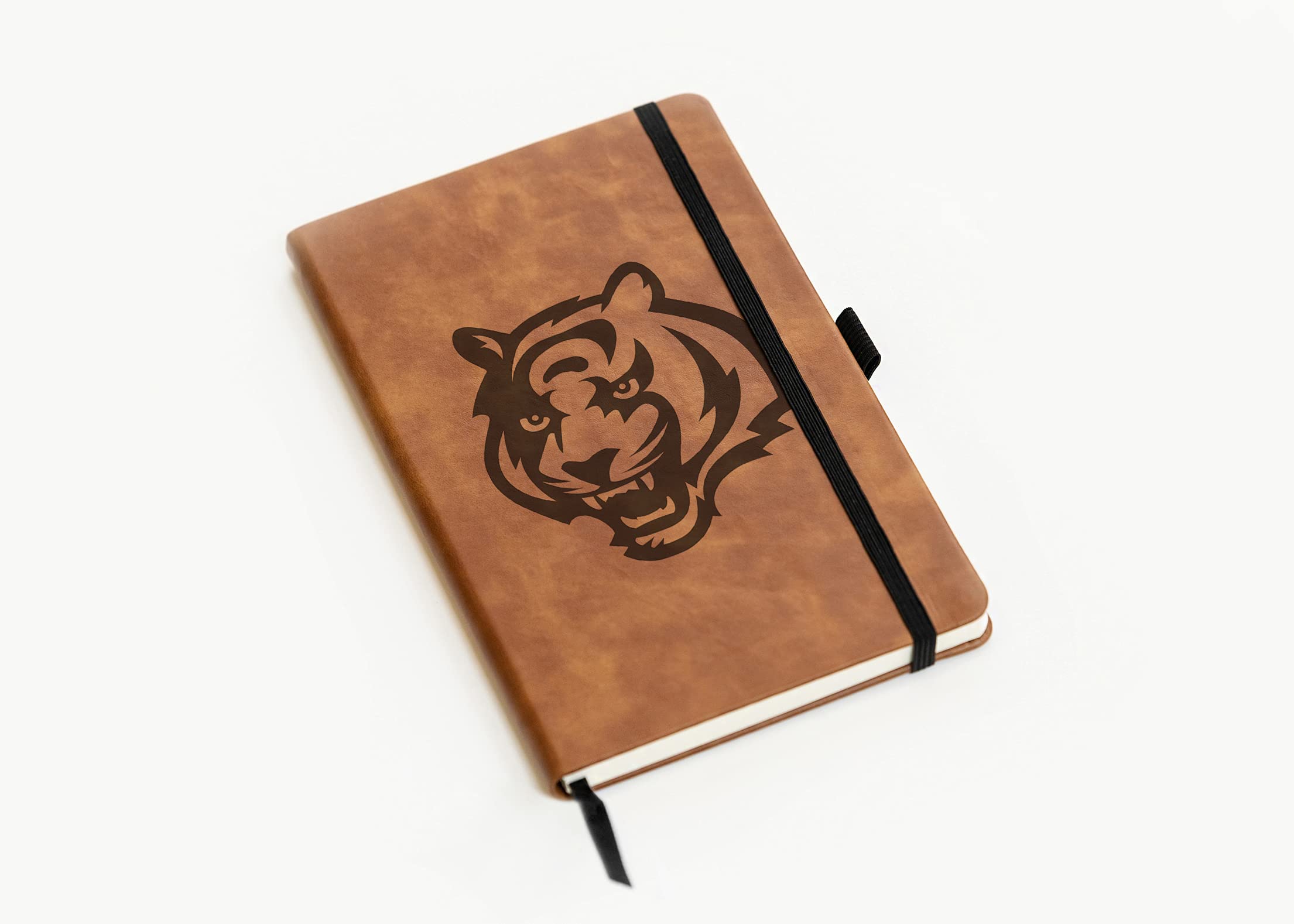 NFL Cincinnati Bengals Brown Laser Engraved Small Notebook - 8.25