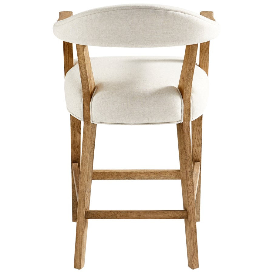 Cyan Design 11112 Prater Counter Stool in Natural Finish - Modern Bar Stool for Kitchen Island, Breakfast Nook & Home Bar Seating
