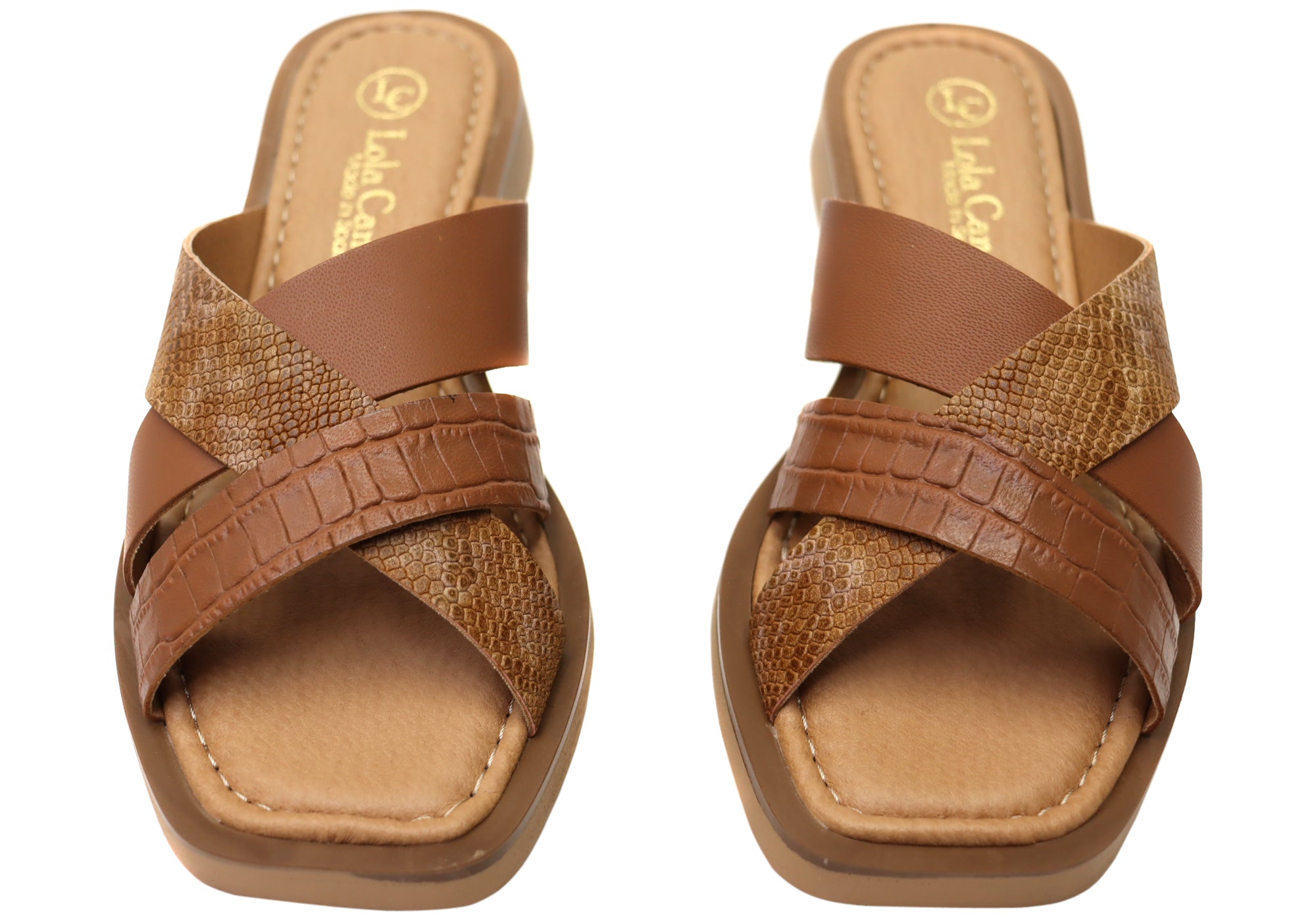 Lola Canales Nelli Women's Comfort Leather Slides Sandals - Handmade in Spain - Perfect for Beach, Pool, and Summer Casual Wear