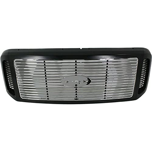 Replacement Grille Assembly for 2005-2007 Ford F-250 Super Duty Harley-Davidson Edition with Chrome Insert - Perfect for Truck Upgrades & Restoration Projects