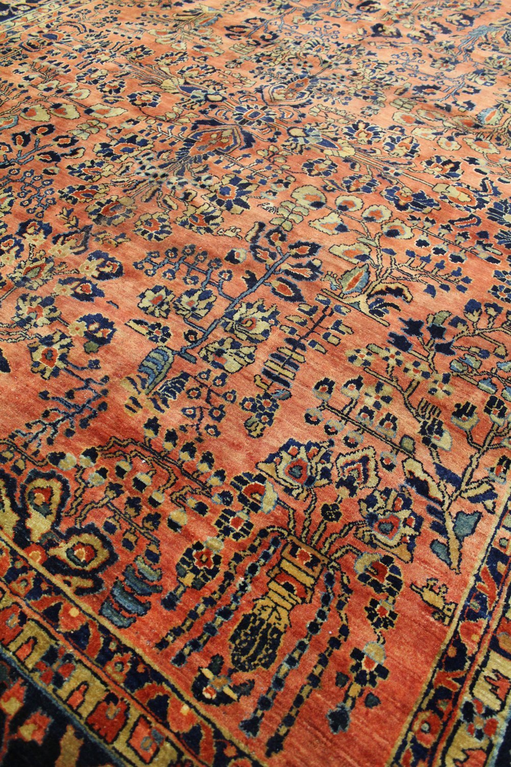 Antique Mahajaran Sarouk Handwoven Traditional Persian Rug - JF8115 | Vintage Home Decor for Living Room, Bedroom & Office