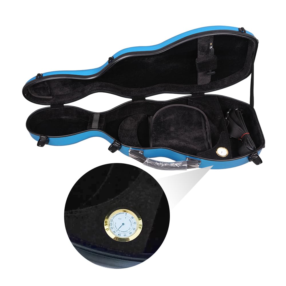 Yinfente 4/4 Full Size Carbon Fiber Violin Case - Lightweight Violin Bag with Backstrap Handle | Durable Protection for Professional Musicians & Travel