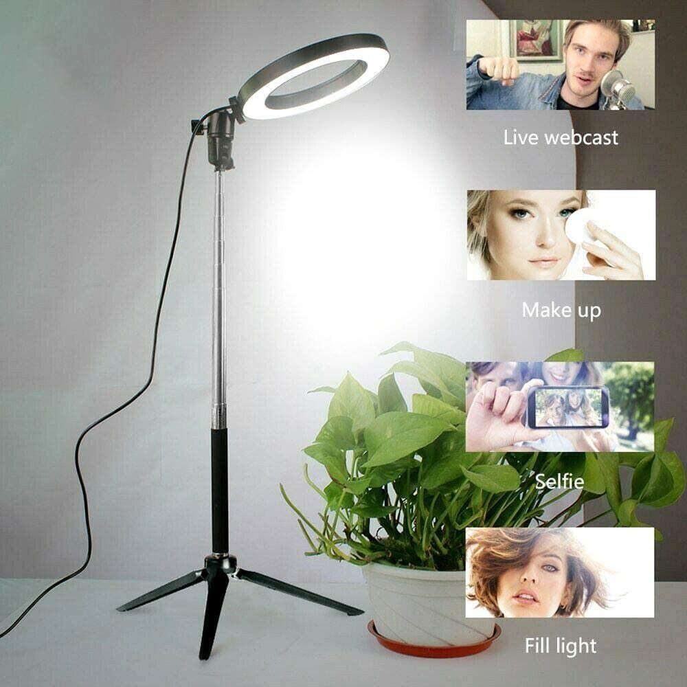 Best LED Ring Light for Live Streaming & Video Calls - 14.5/16/20cm Adjustable Phone Stand with Brightness Control - Perfect for TikTok, YouTube, Instagram & Beauty Makeup Videos