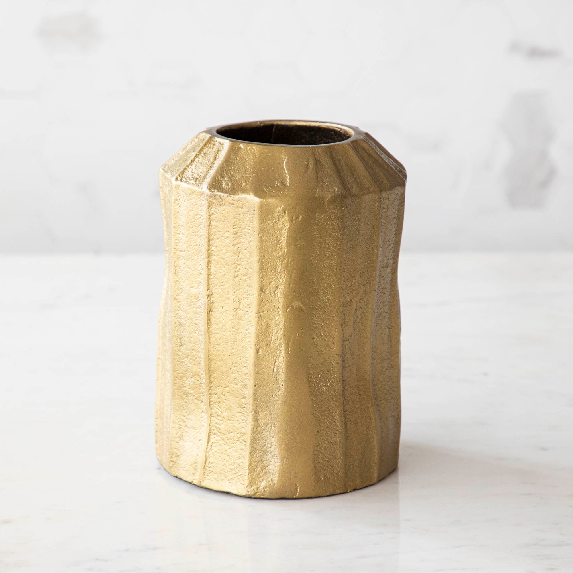 Croft Brass Vase - Elegant Handcrafted Decorative Vase for Home & Office Decor - Perfect for Centerpieces, Wedding Gifts & Interior Design