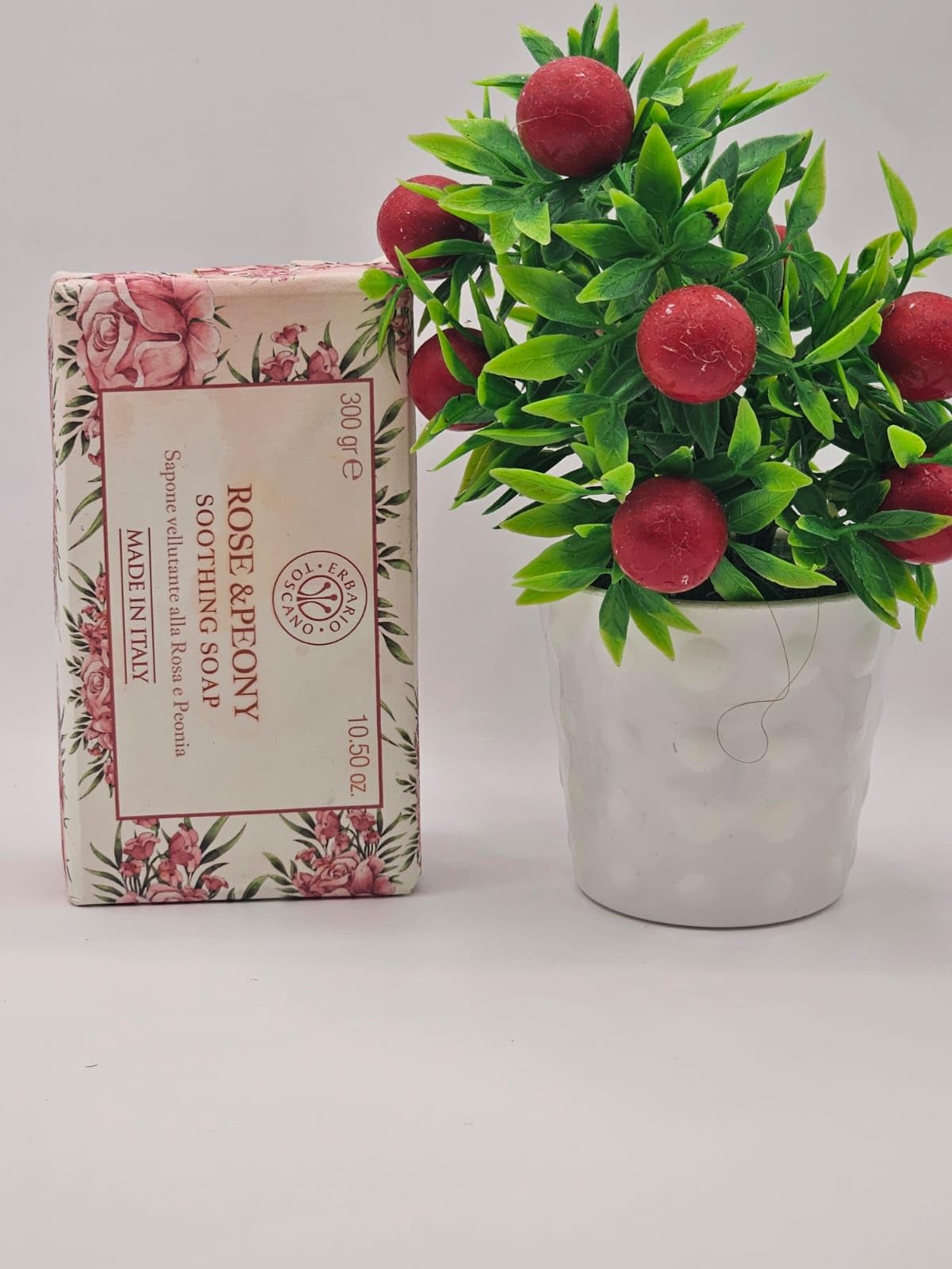 Italian Rose & Peony Soothing Soap Bar - 10.5 oz Handmade Luxury Soap for Sensitive Skin - Perfect for Spa, Bath & Gift Giving