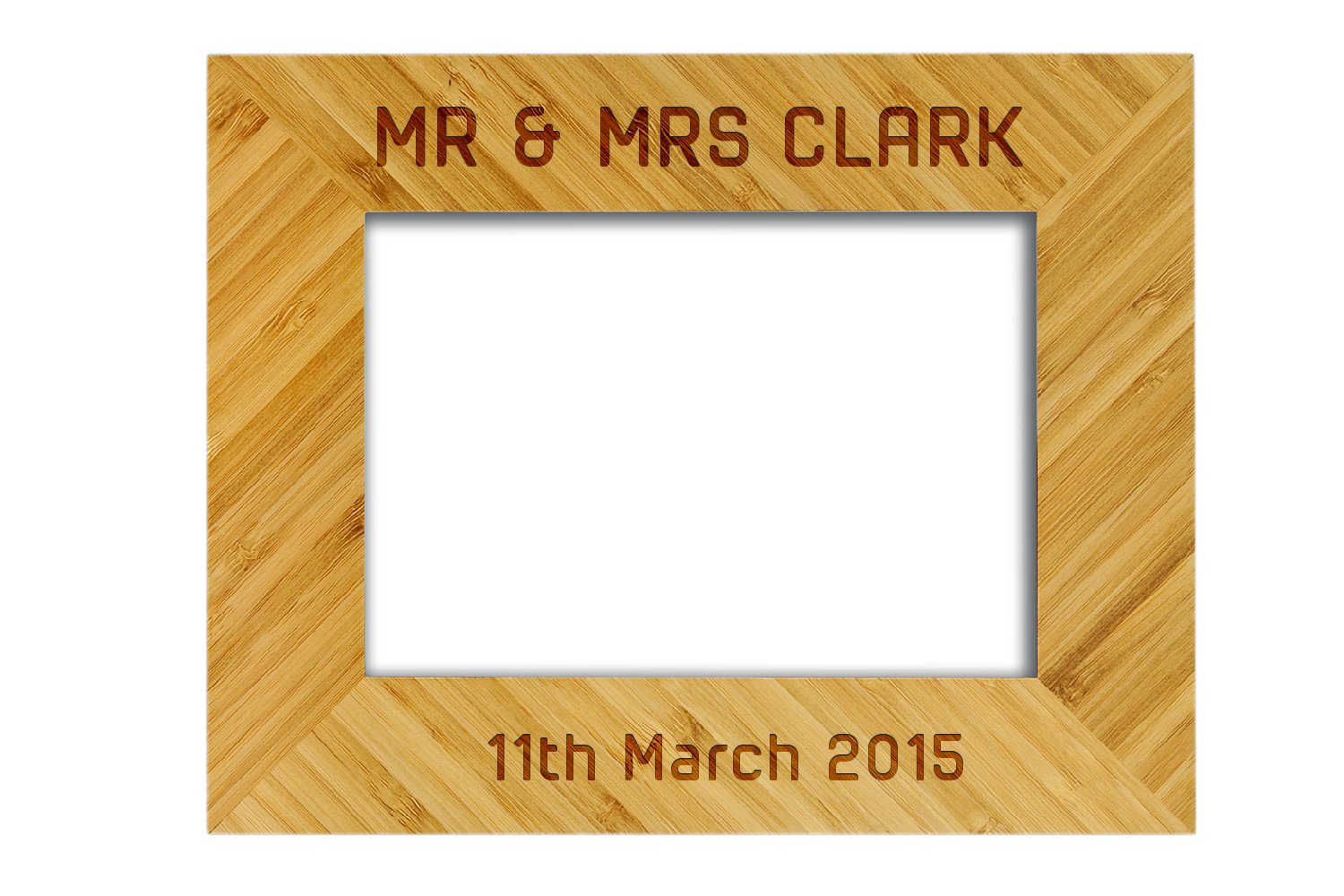 Custom Engraved 4x6 Wooden Picture Frame - Personalized Photo Frame for Love & Memories - Perfect for Weddings, Anniversaries & Home Decor
