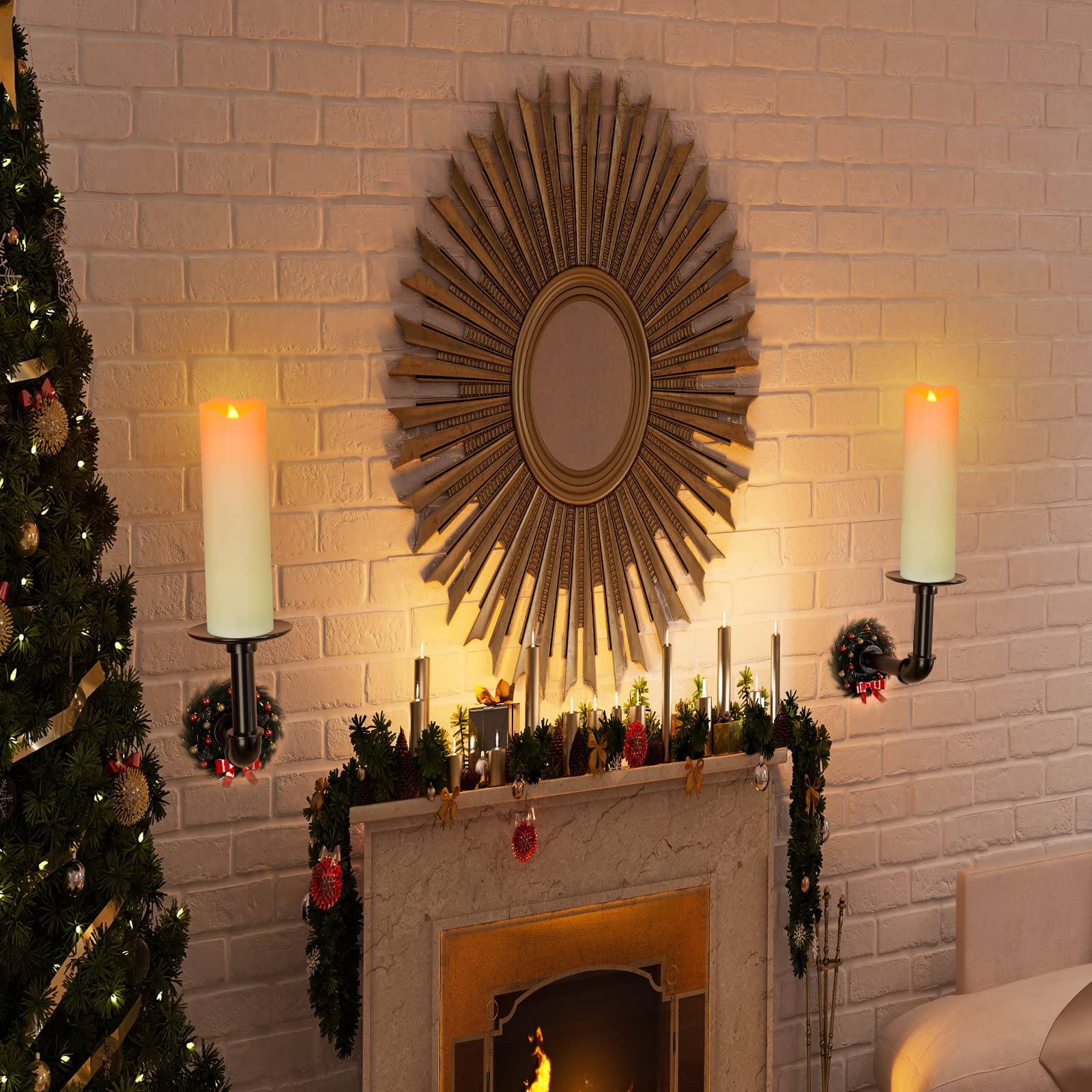 Flameless LED Candles with Remote - Set of 2 for Home Decor & Parties