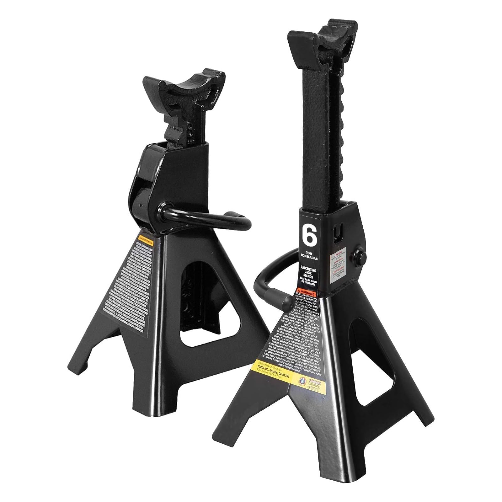 GARVEE 2 Pack 6 Ton (13000 lbs) Heavy Duty Adjustable Car Jack Stands 15.5-24 Inch Height - for Vehicle Lifting, Auto Repair, Garage Maintenance & DIY Projects
