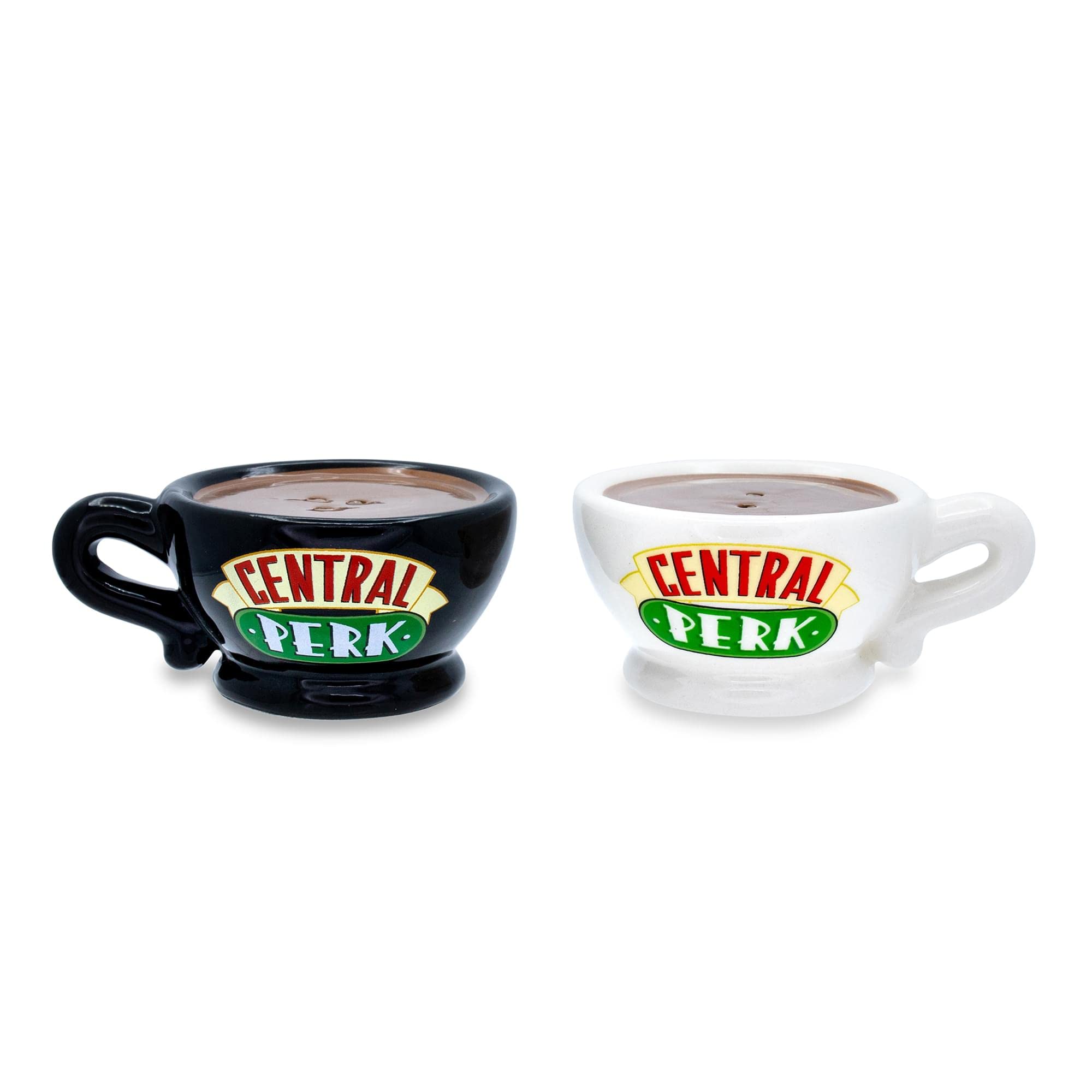 Friends Central Perk Ceramic Salt and Pepper Shaker Set - Silver Buffalo Official Merchandise - Perfect for Coffee Lovers and TV Show Fans - Great for Kitchen, Dining Table, and Themed Parties