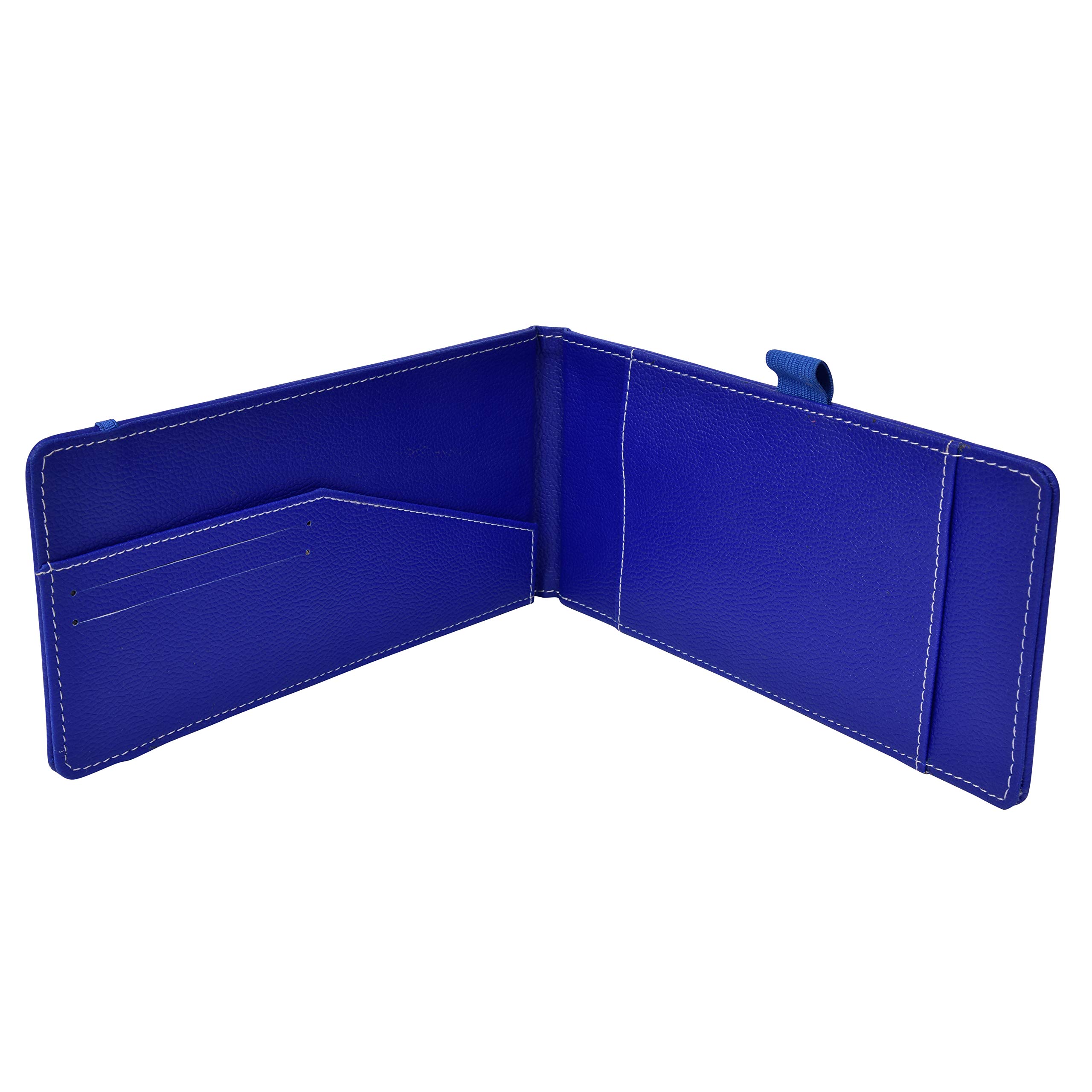 Genuine Leatherette Checkbook Holder & Card Organizer - Navy Blue Wallet for Checks, Credit Cards, and IDs | Perfect for Business Professionals and Daily Use