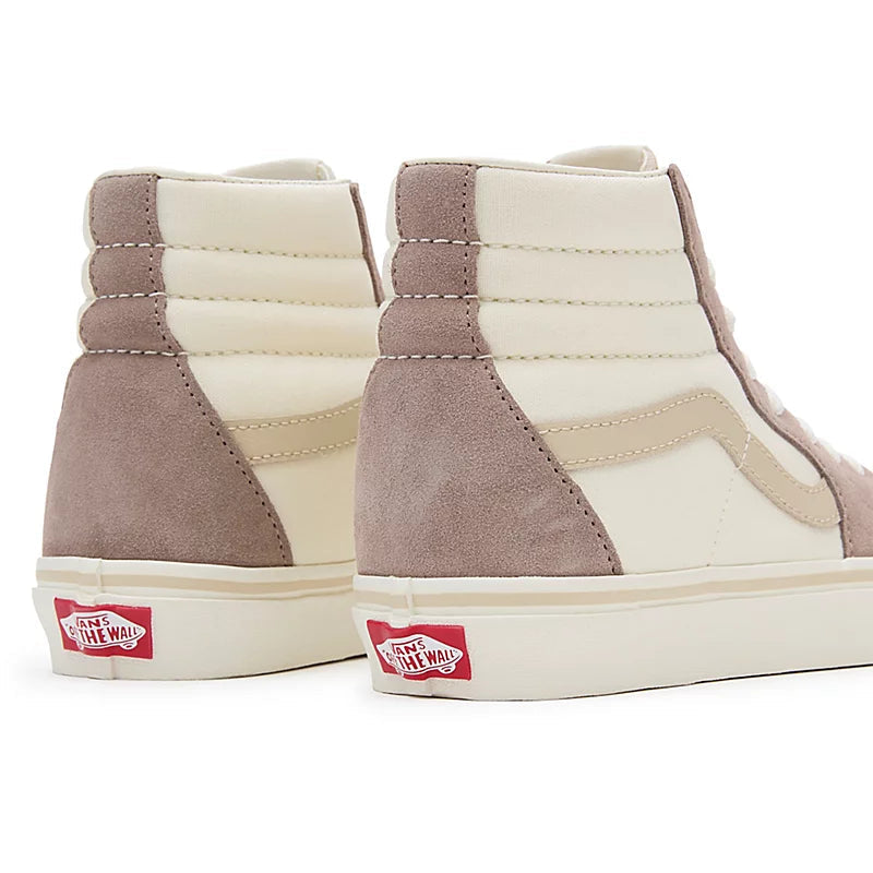 VANS Women's Sk8-Hi Multi Block Grey Skate Shoes - Classic High-Top Sneakers for Skateboarding, Streetwear & Casual Fashion