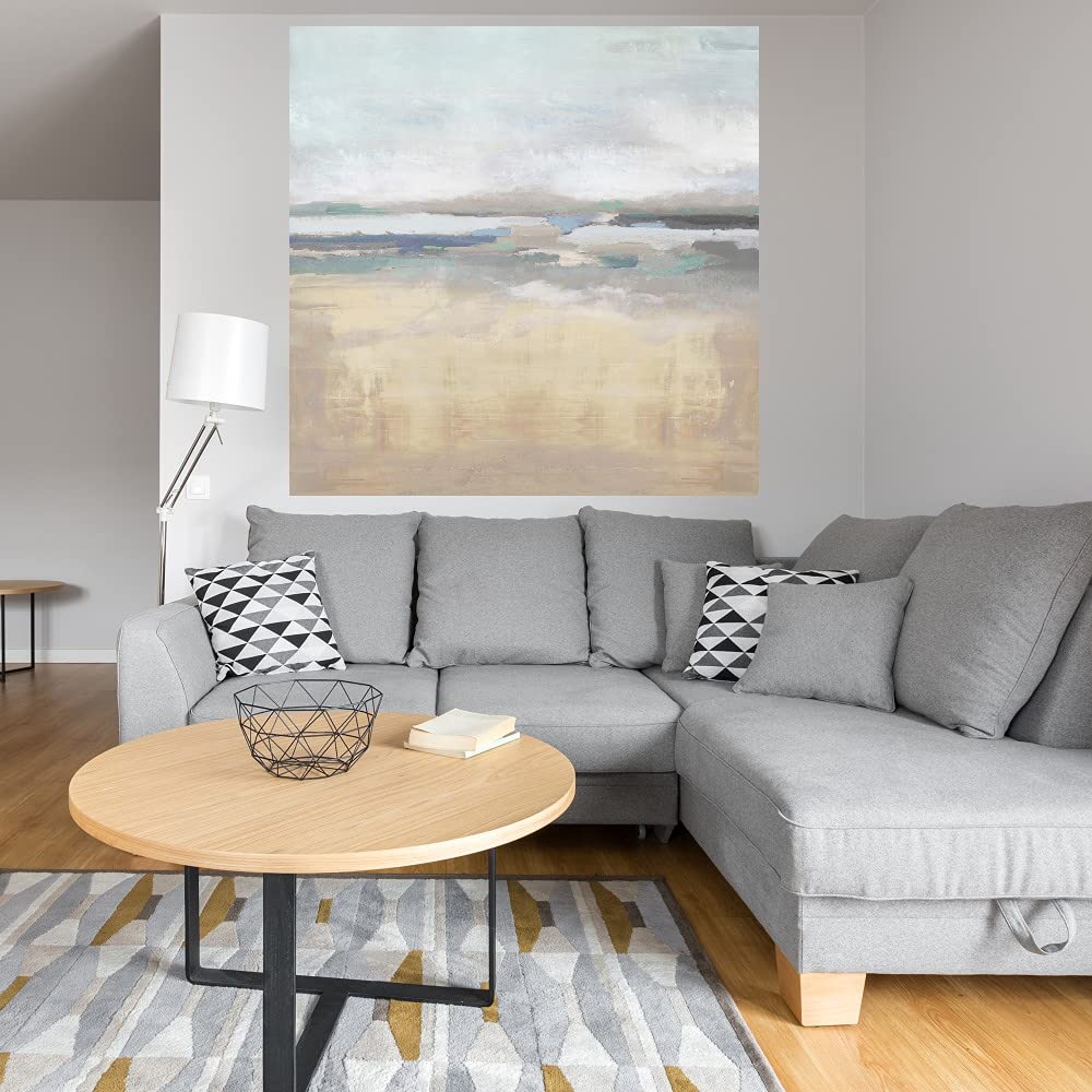 Paul Duncan Fine Art Canvas - Crystal Waters Wall Decor for Living Room, Bedroom, Office | 37x37 Inch Ready to Hang Painting | Modern Home & Commercial Interior Design