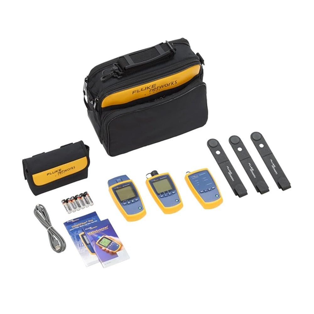 Fluke Networks MS2-FTK MicroScanner2 Network Cable Tester - Ethernet, Coaxial & Fiber Optic Tester for IT Professionals | Perfect for Network Installation & Troubleshooting